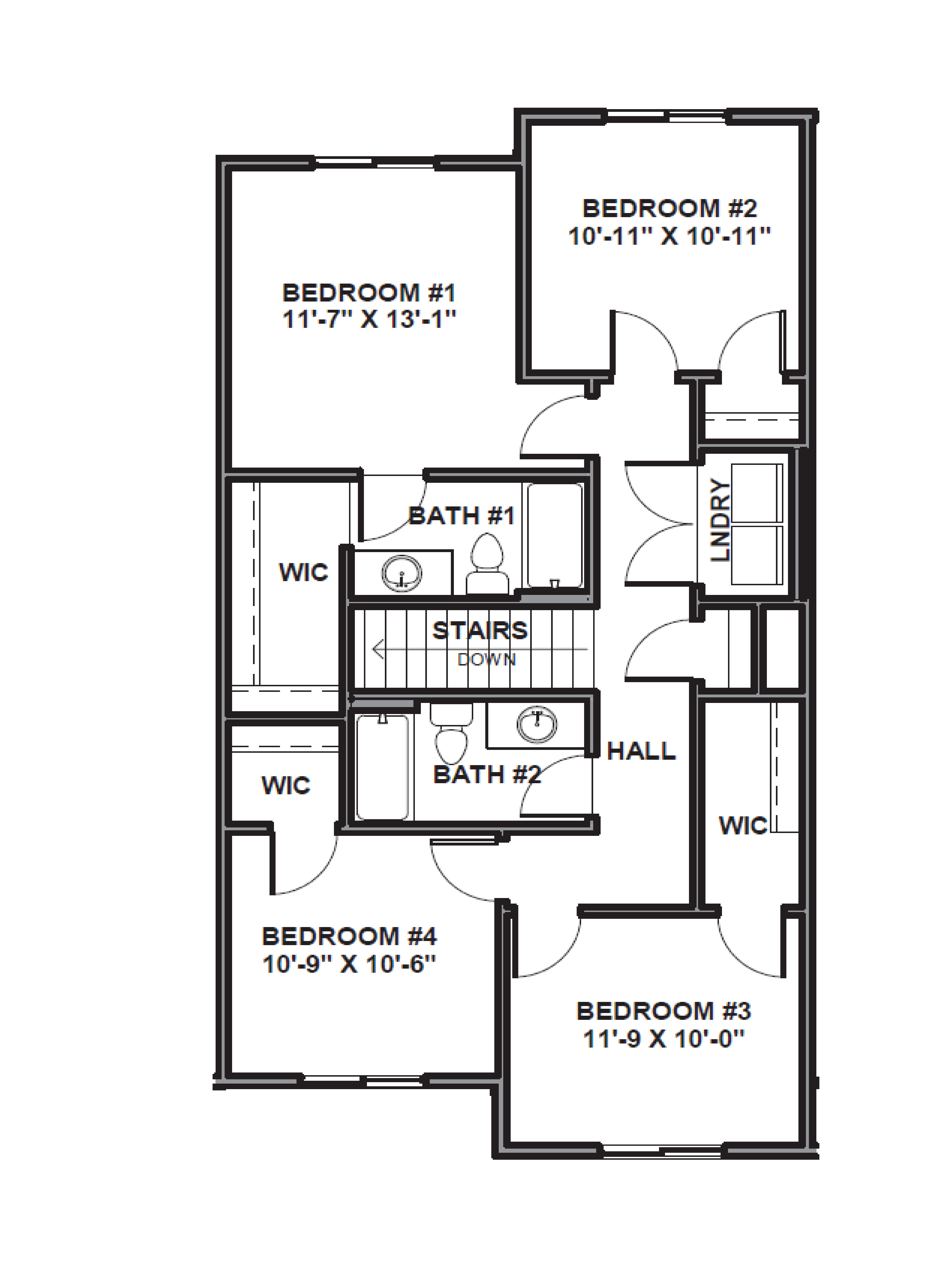 Oakridge floor plan townhome layout in Saratoga Springs Utah.