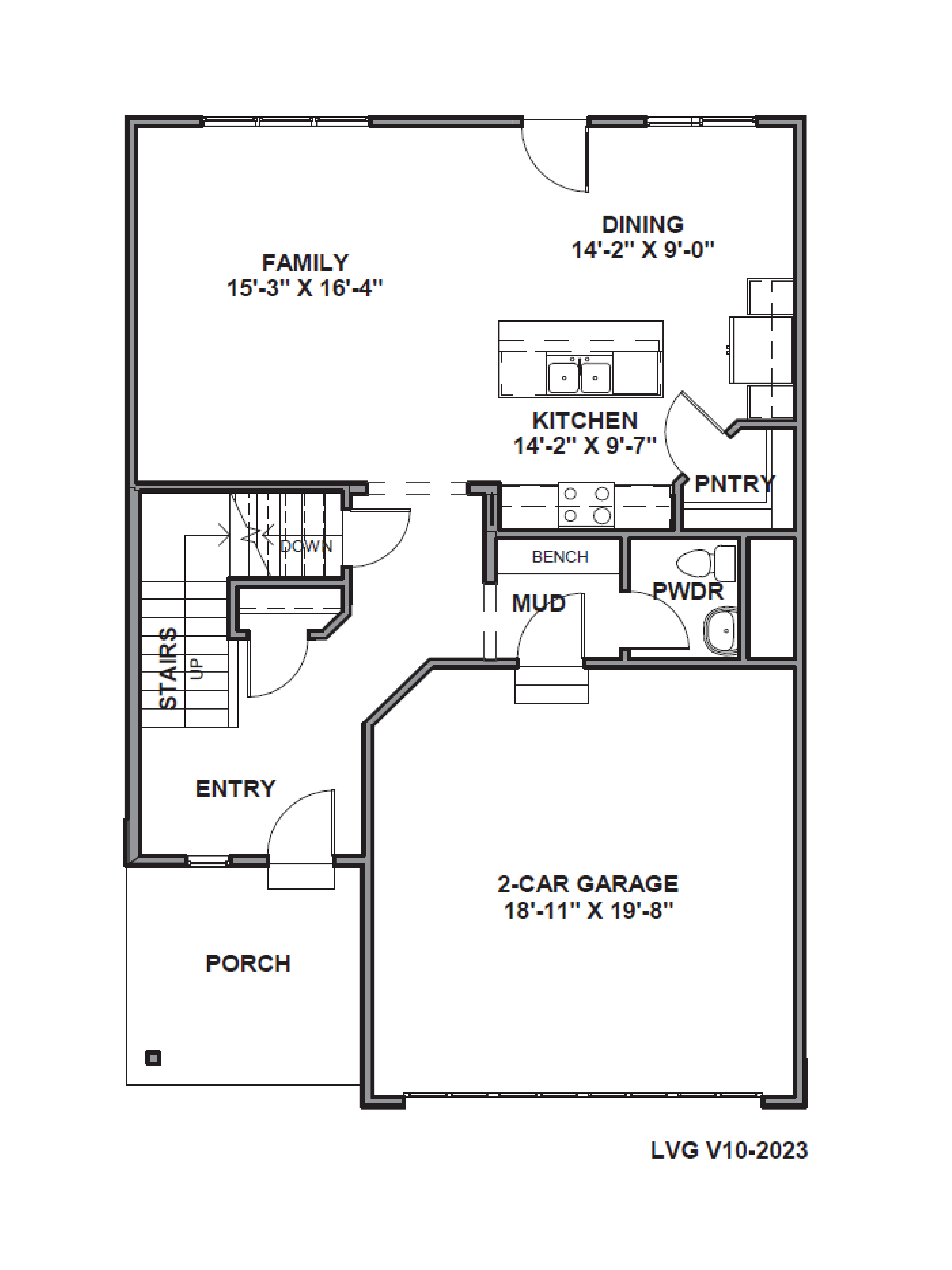 New home Clover floor plan two-story home layout in Magna Utah.