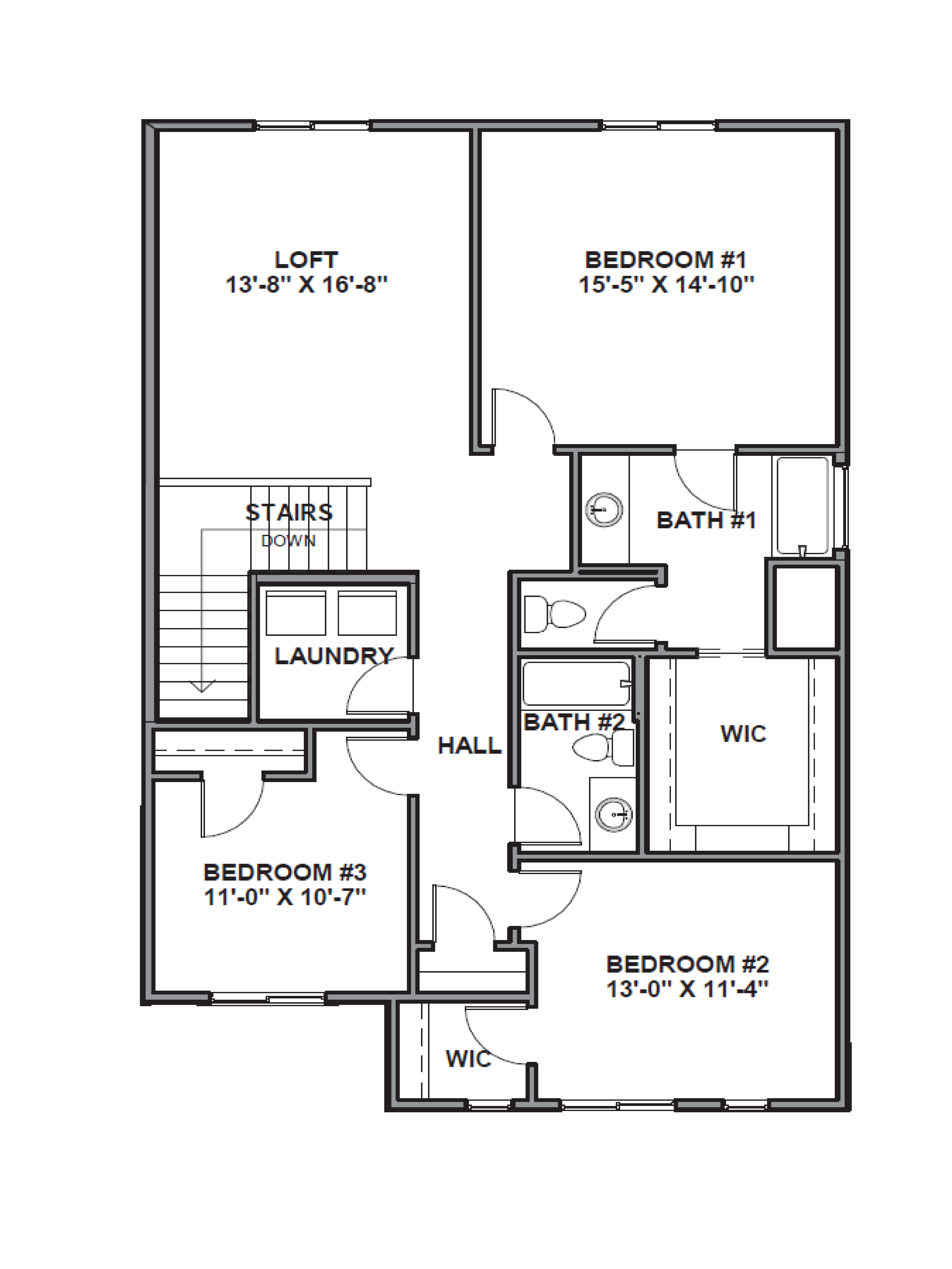 New home Clover floor plan two-story home layout in Magna Utah.