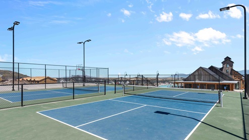 2 sets of pickleball courts at the Little Valley Gateway home community in Magna Utah.