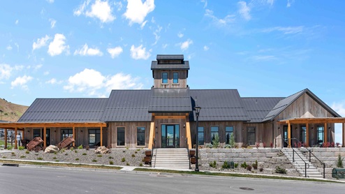 Stylish and spacious community clubhouse in new home community in Magna Utah.