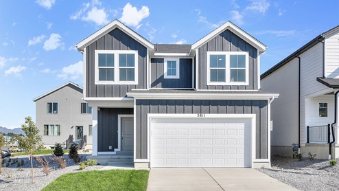 An example of one of the beautiful homes available to purchase at the Little Valley Gateway community in Magna Utah, a two story Beechwood floor plan.