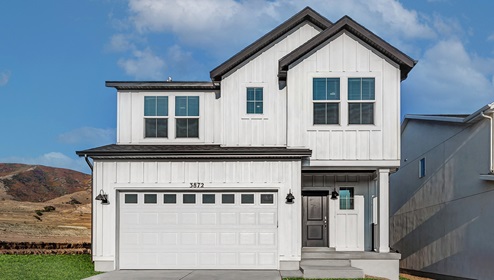 An example of one of the beautiful homes available to purchase at the Little Valley Gateway community in Magna Utah, a two story Beechwood floor plan.