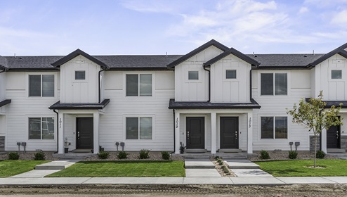 Dumont and Dalton townhome exterior in Osprey Townhomes in Provo Utah.