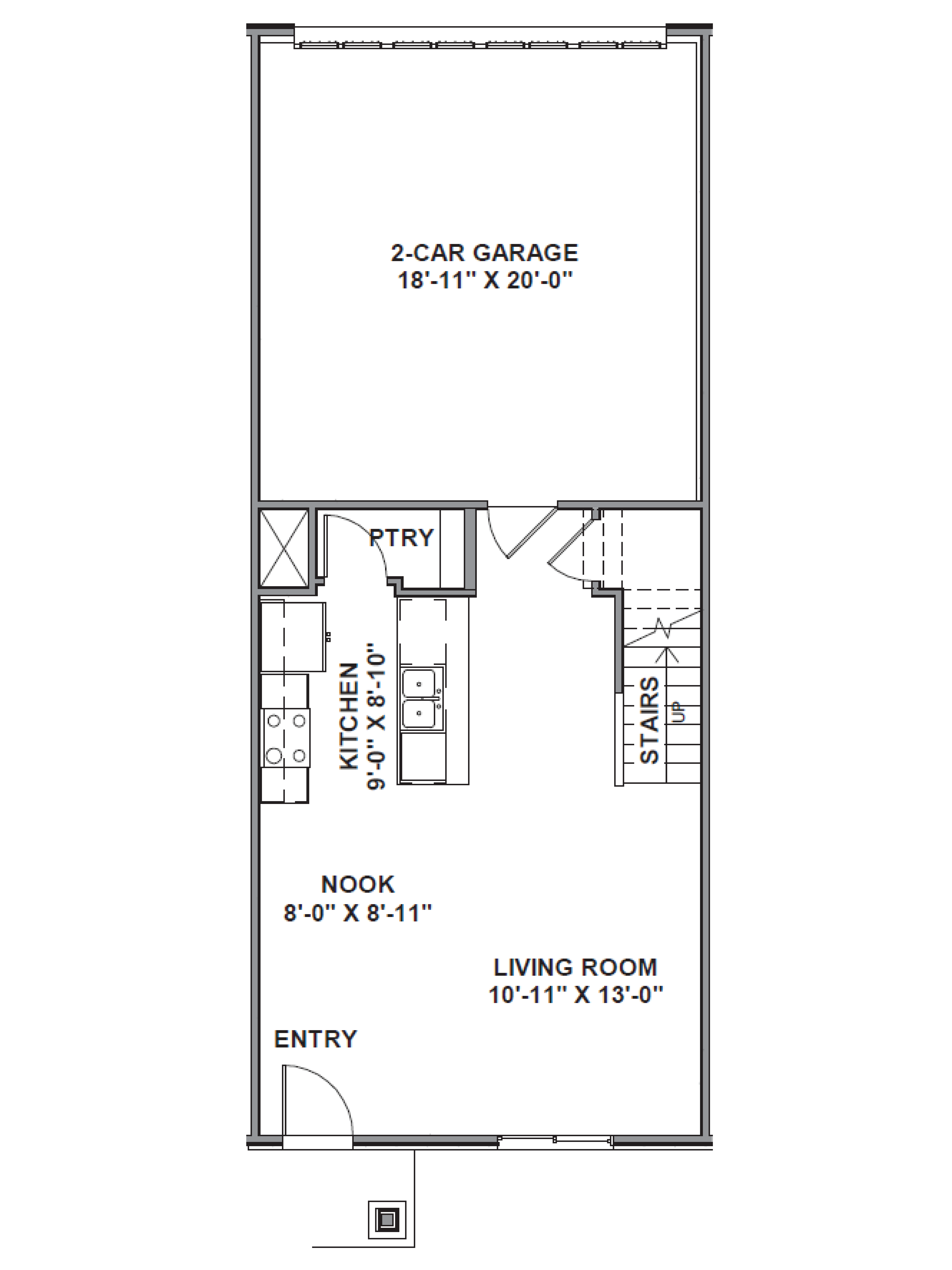 Dalton new two story townhome Modern style in Provo Utah with 2 car garage.
