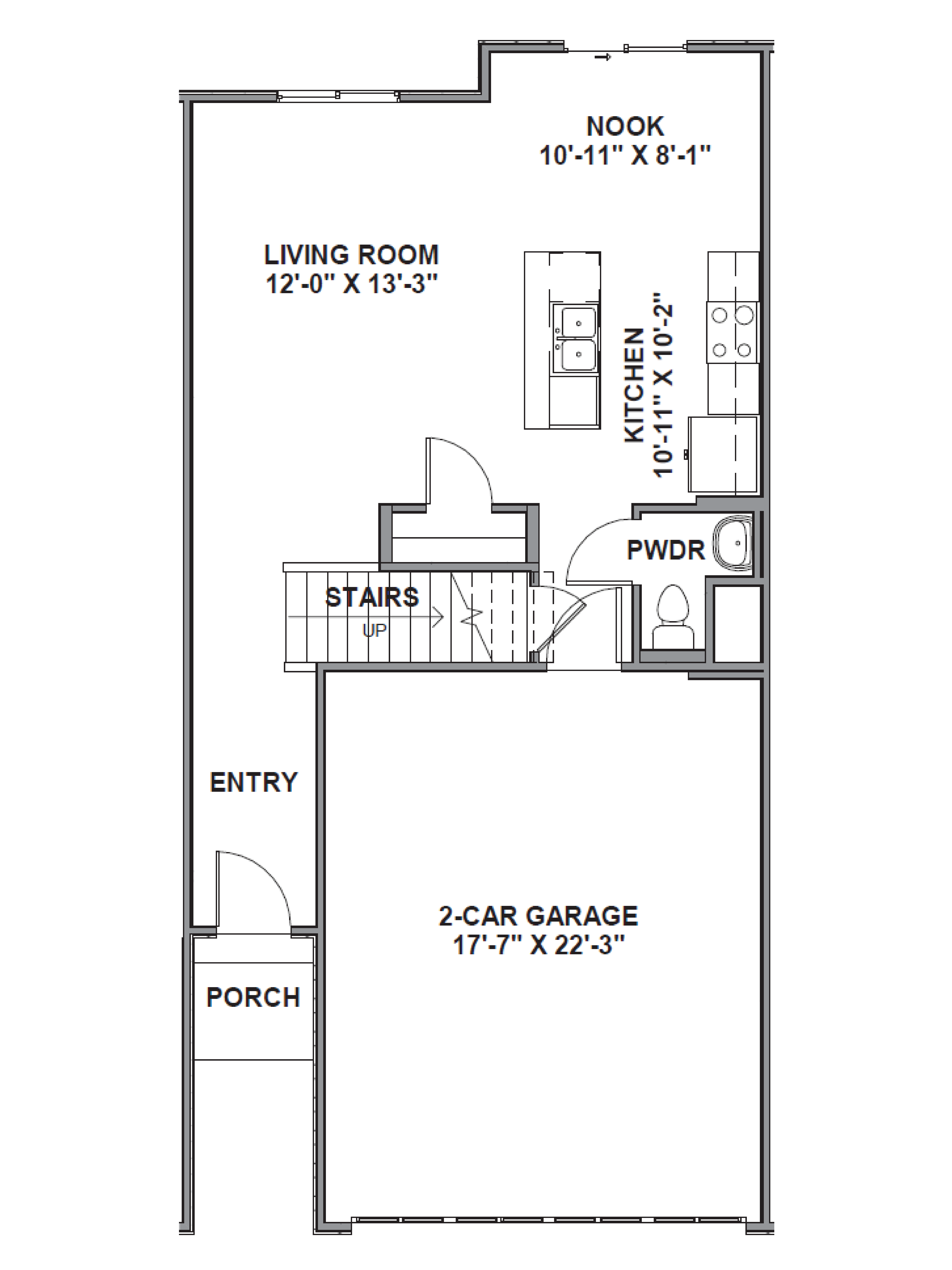 first floor of our oakridge plan in osprey in provo, utah