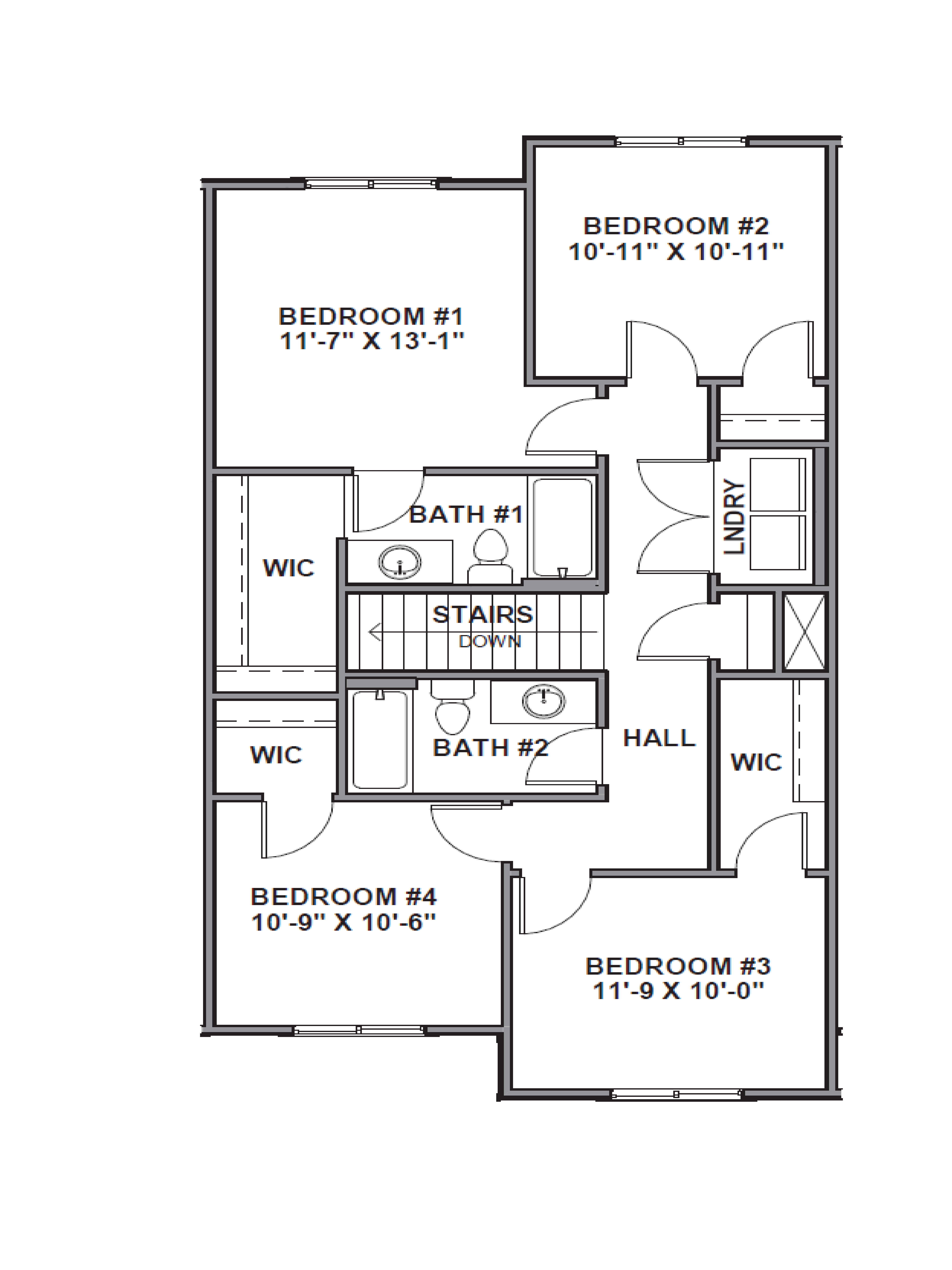 Oakridge floor plan townhome layout in Tooele Utah.