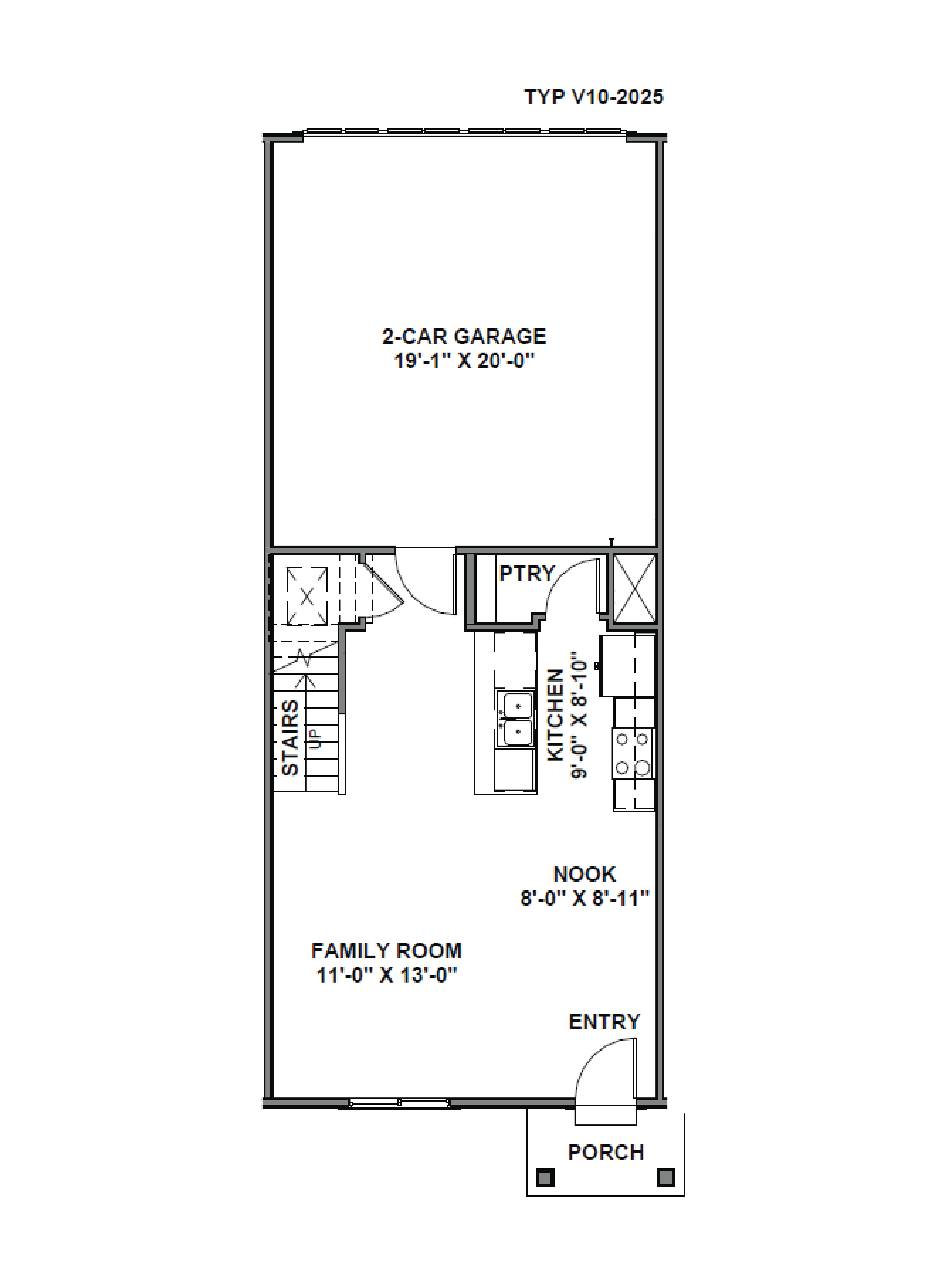 First floor Dalton townhome
