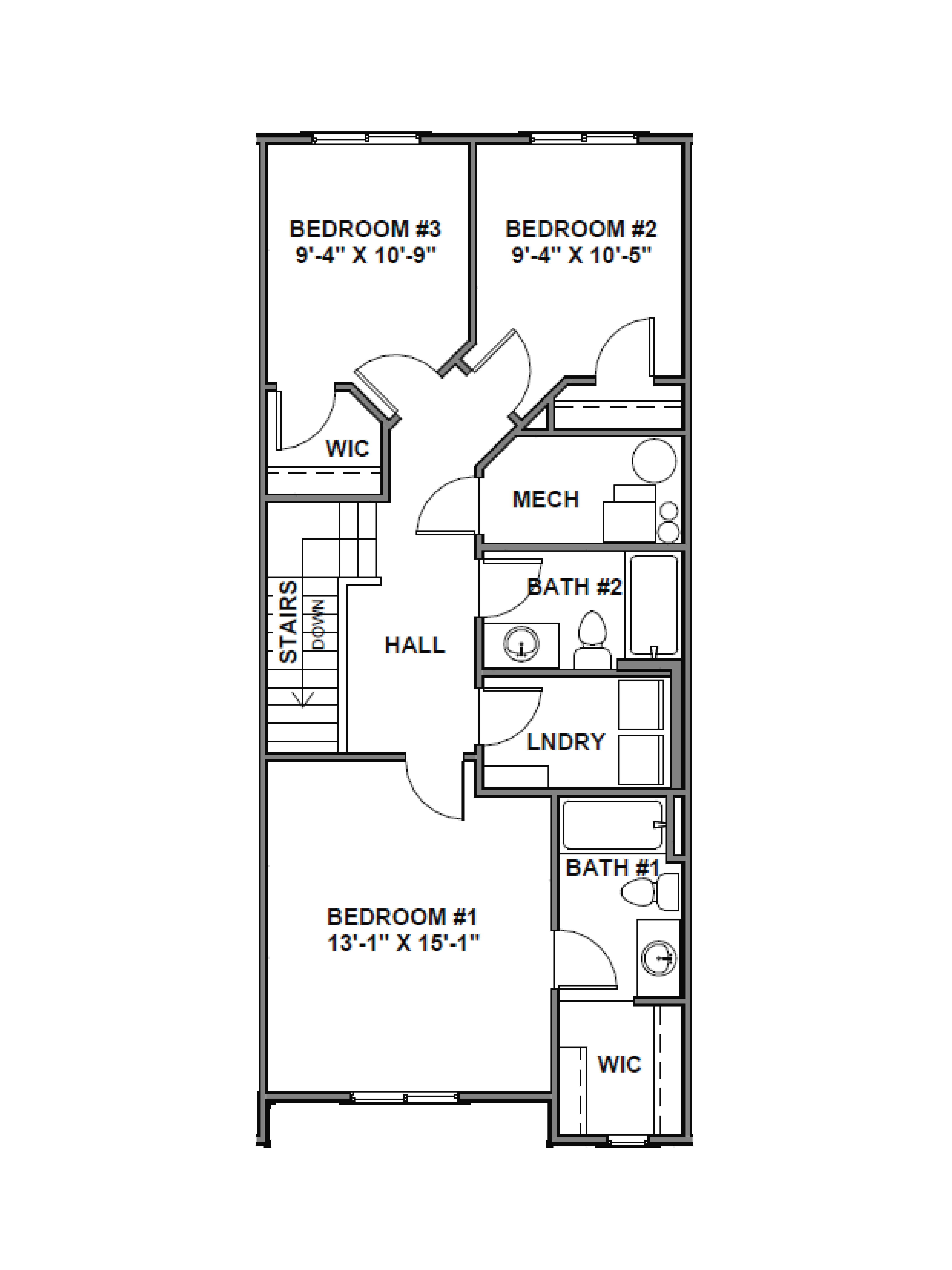 Second floor Dalton townhome