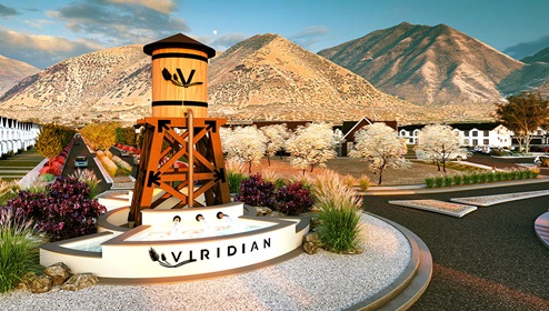 Viridian concept rendering of roundabout showing monument.