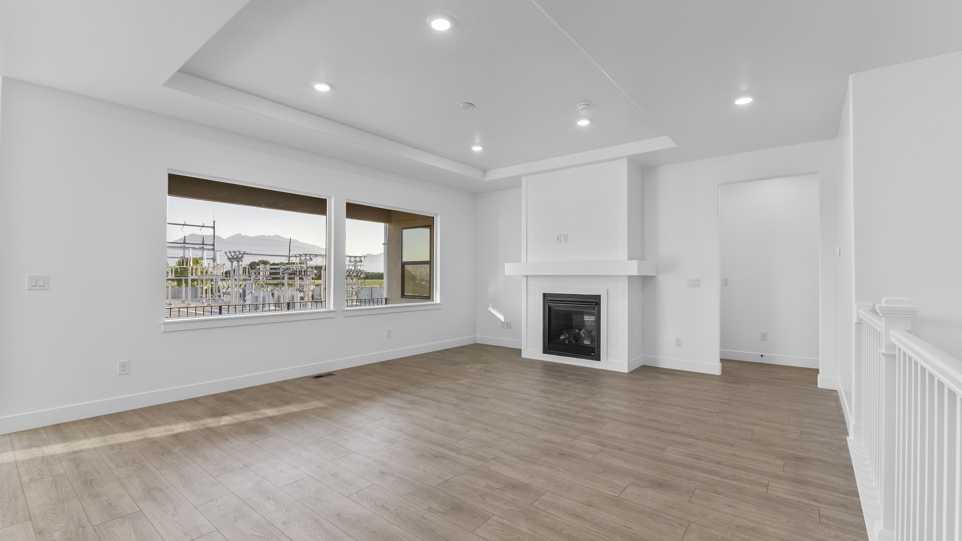 Main living space with large window