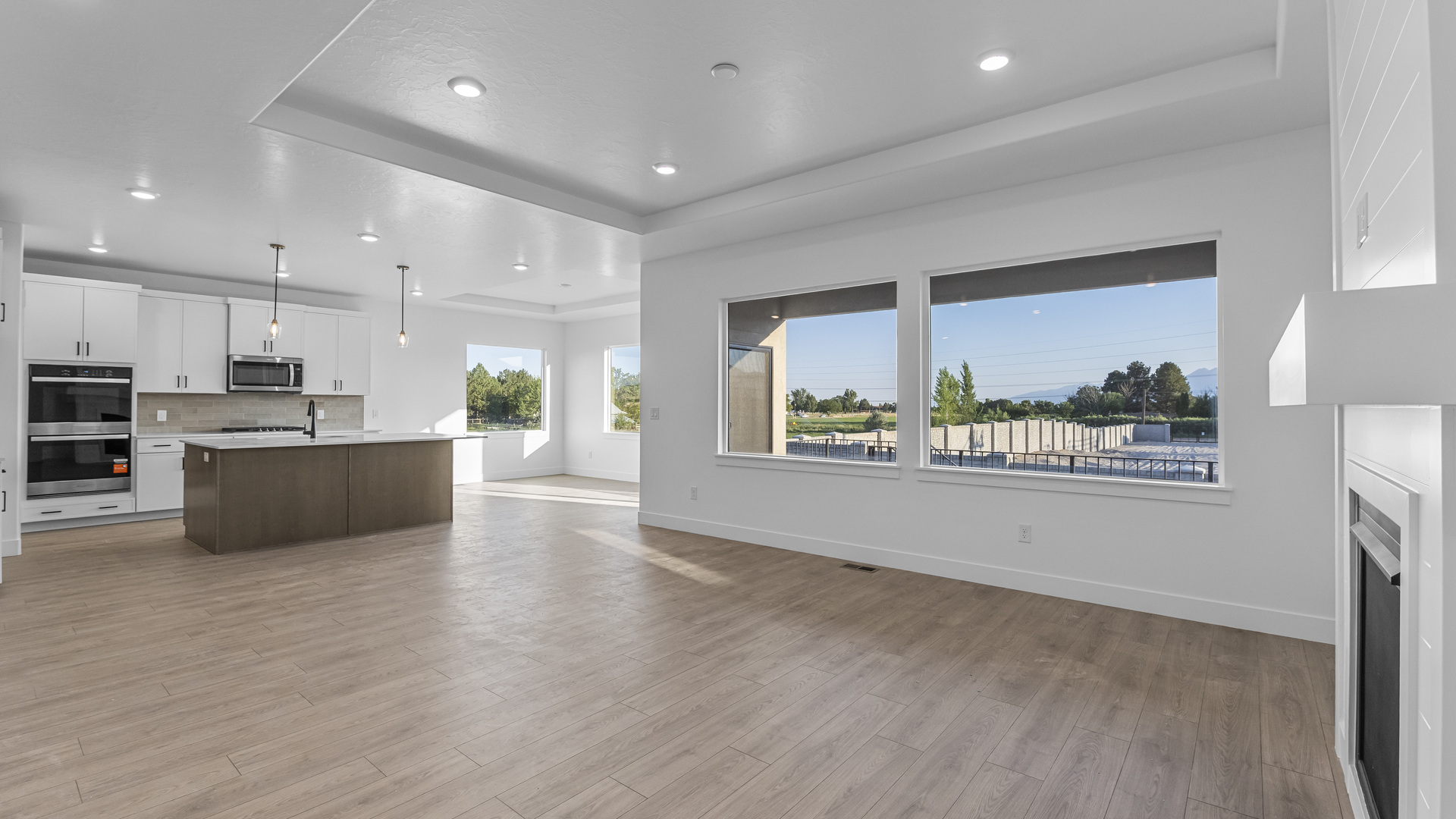 Main living space with large window