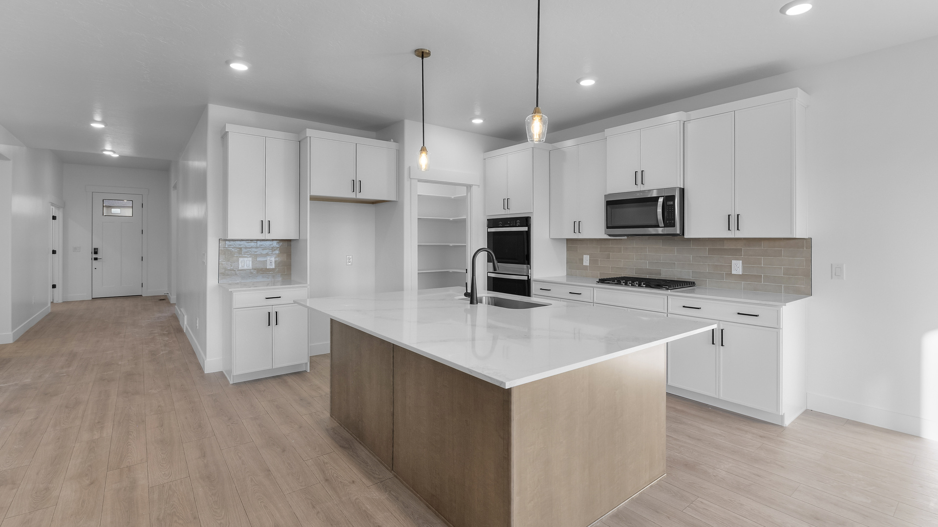Kitchen with stainless steel appliances