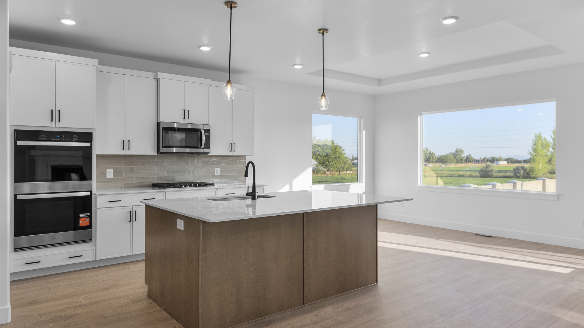 Kitchen with stainless steel appliances
