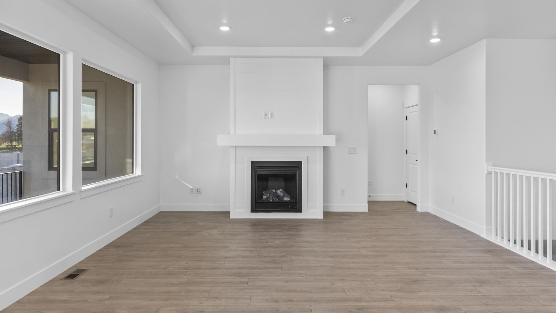Main living space with large window