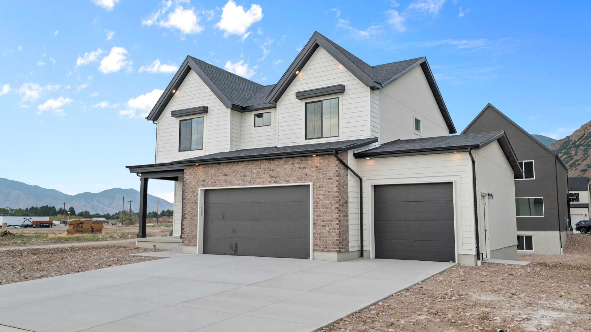 Modern Farmhouse elevation Carter in Salem Utah.
