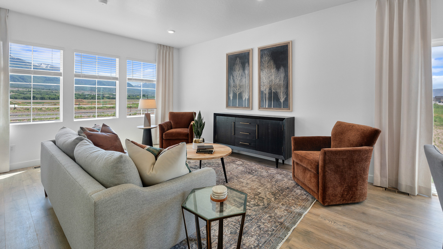 Living room with windows.