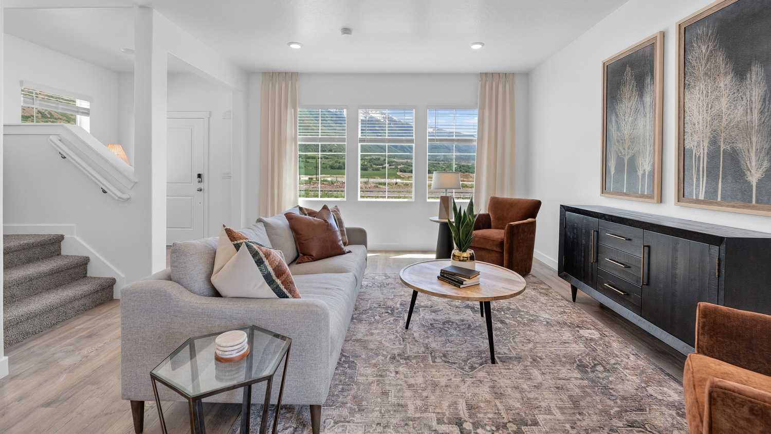 Living room with windows.