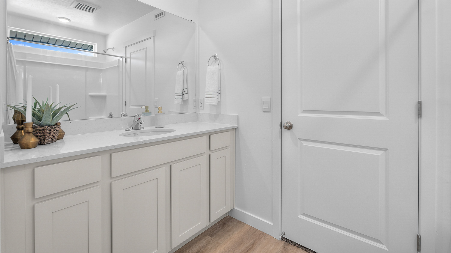 Primary bathroom with vanity.