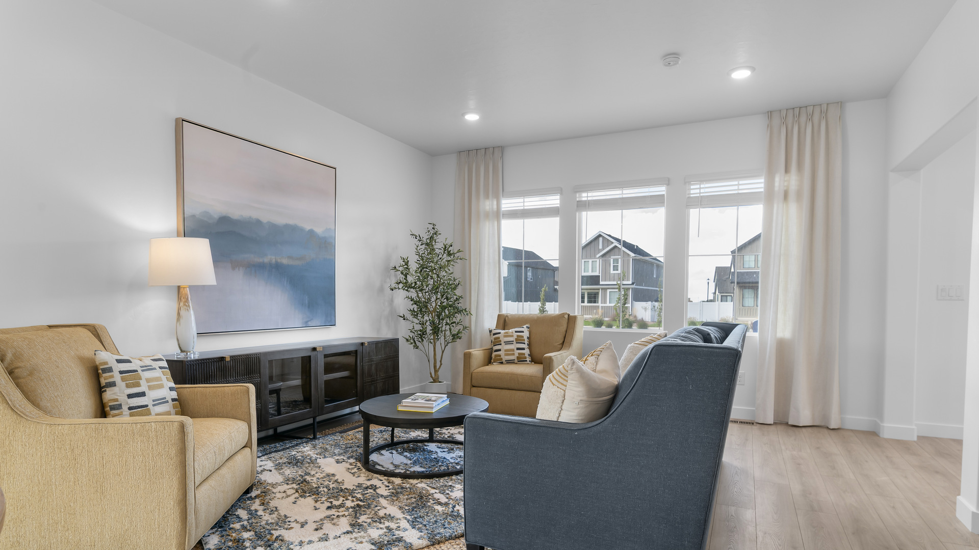 Living room with windows.