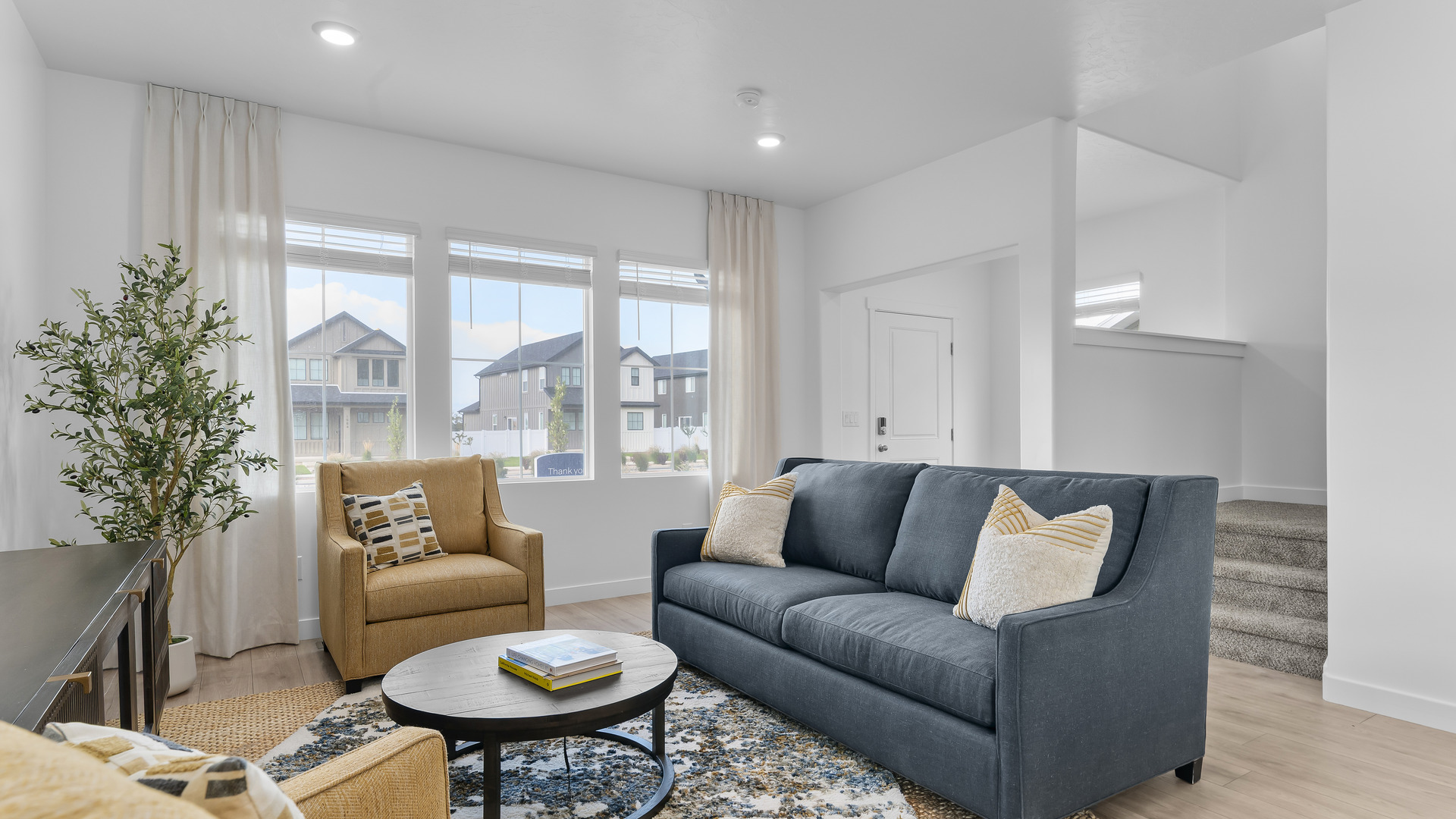 Living room with windows.