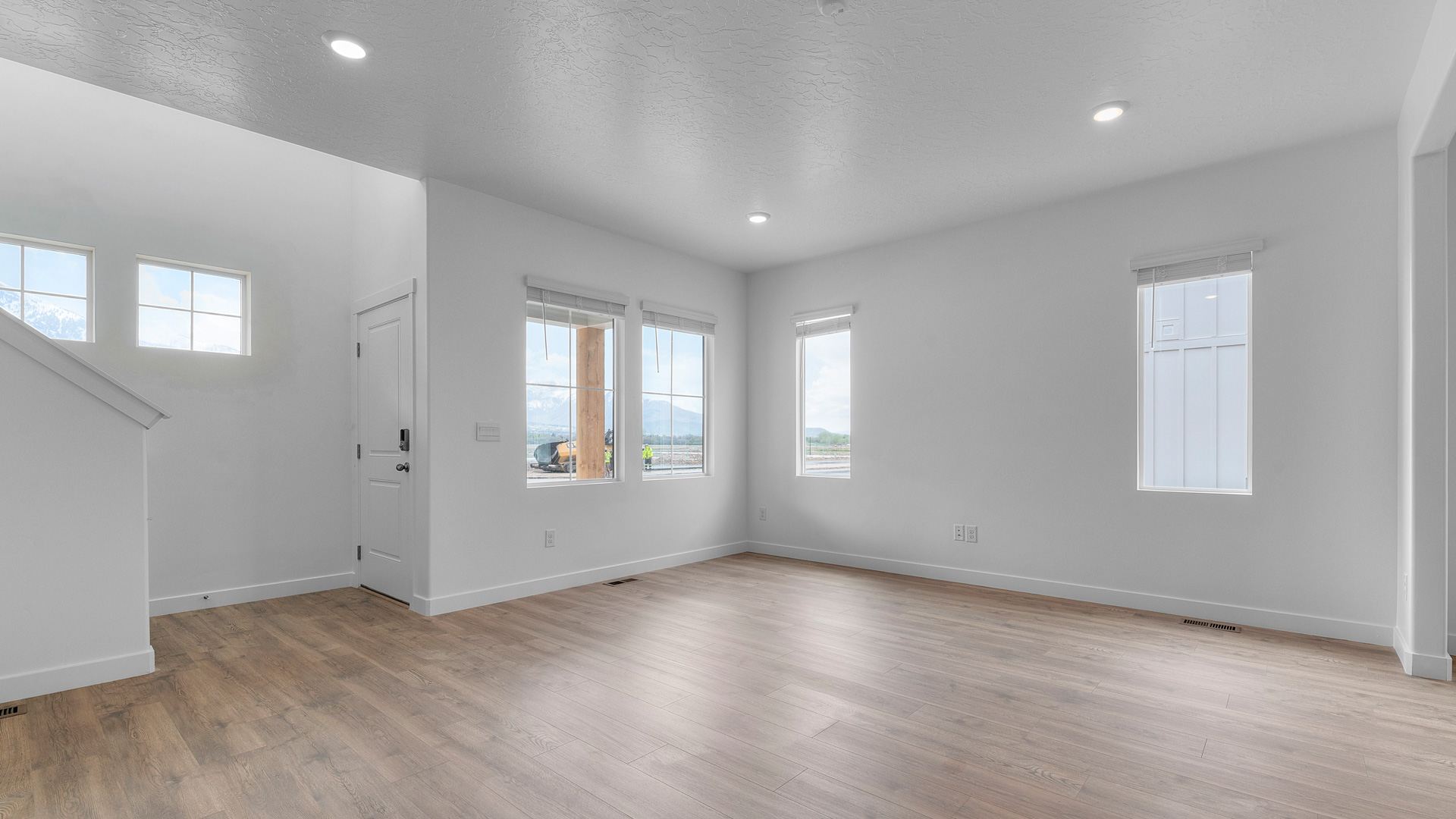 Entry and living room.