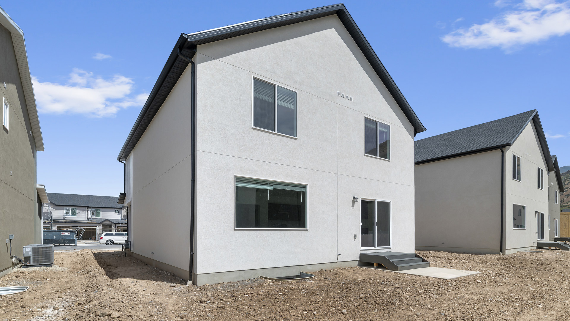New home with scandinavian exterior design in Salem, Utah.