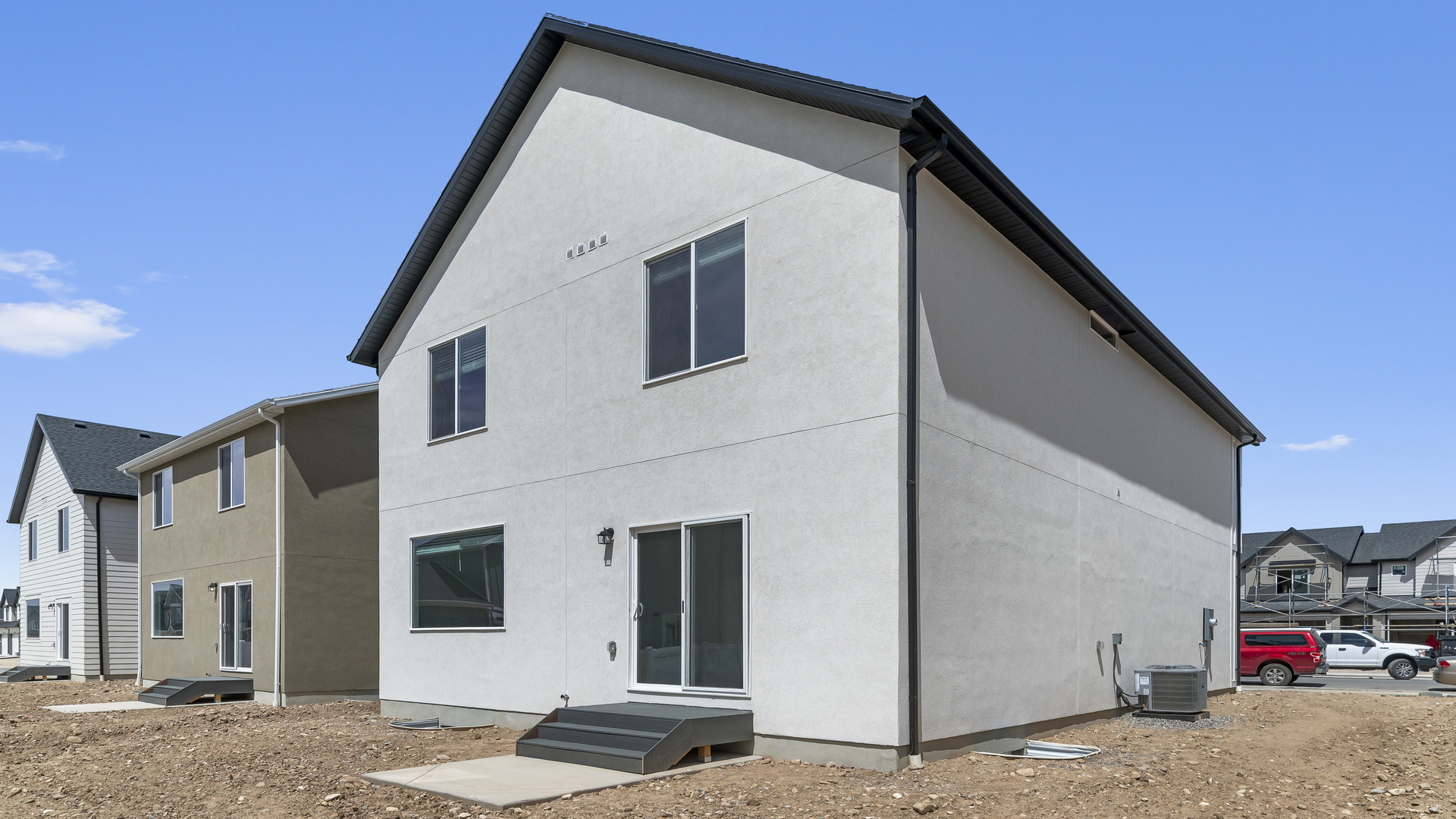 New home with scandinavian exterior design in Salem, Utah.