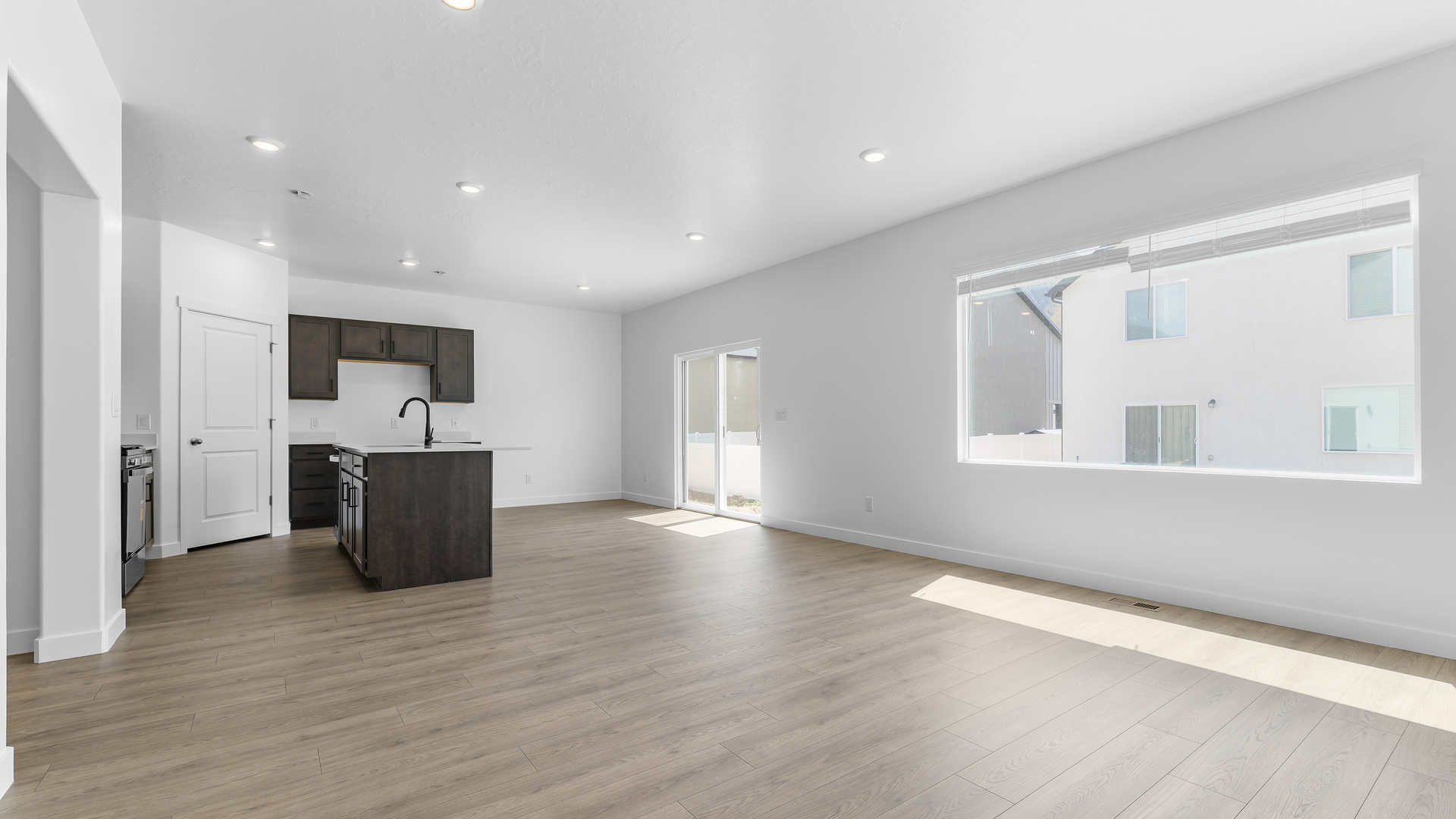 New home with scandinavian exterior design in Salem, Utah.