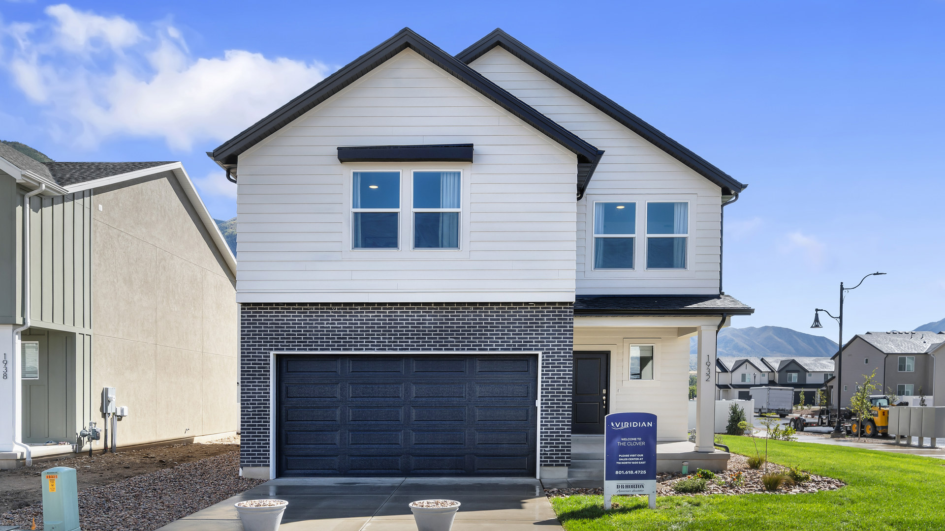 New home with scandinavian exterior design in Salem, Utah.