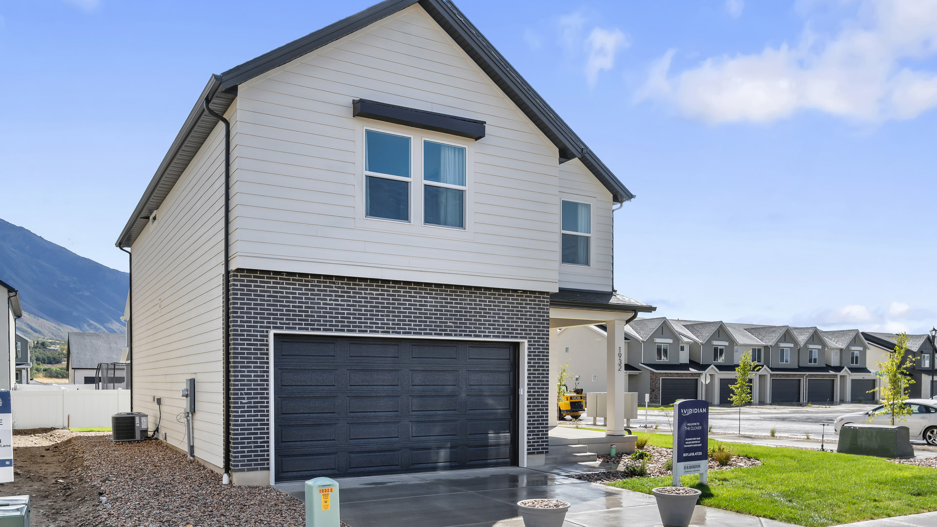New home with scandinavian exterior design in Salem, Utah.