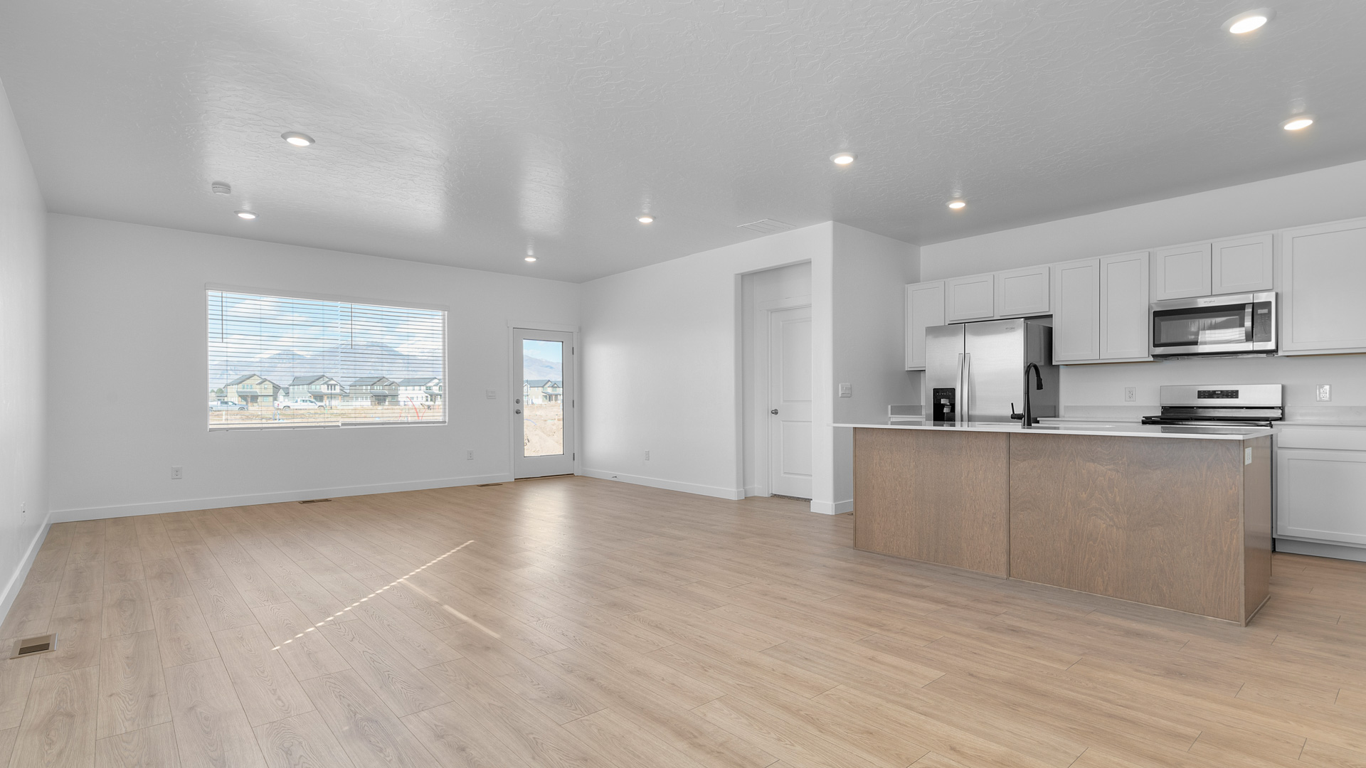 Family, dining, and kitchen.