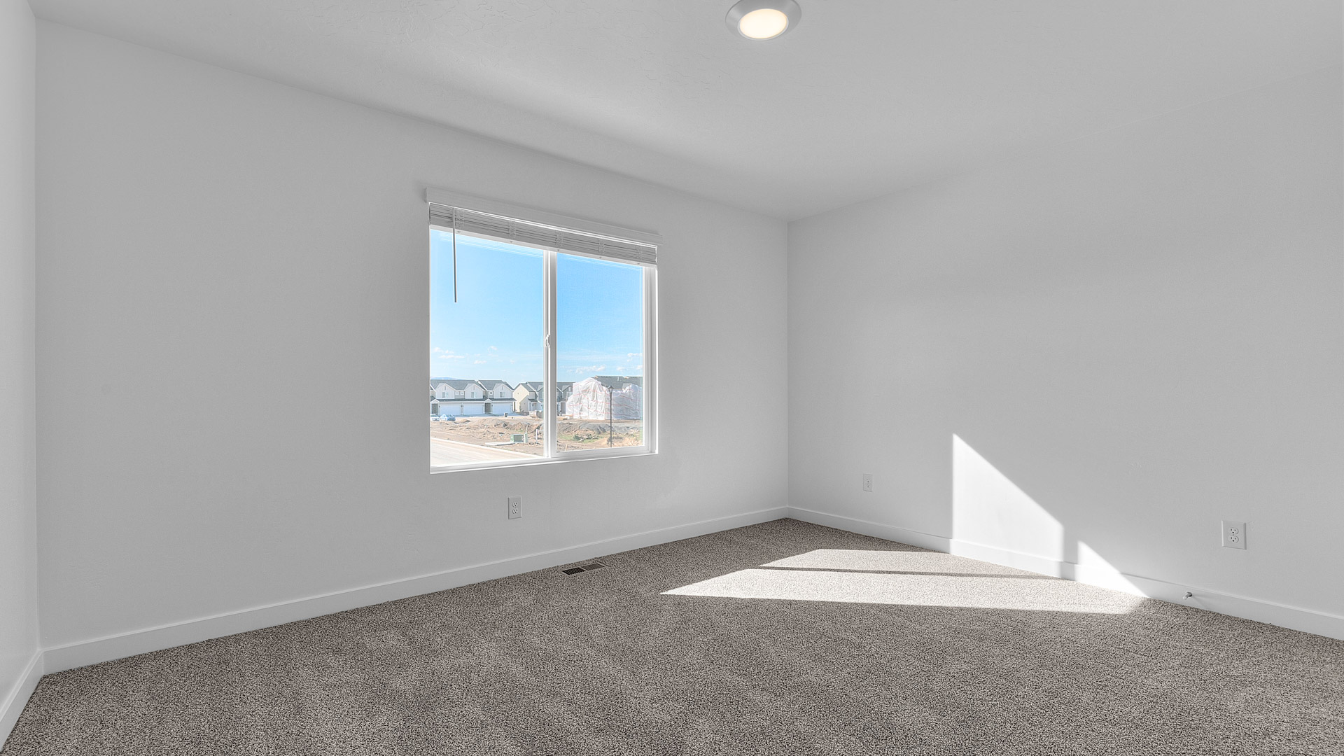 Bedroom with windows.