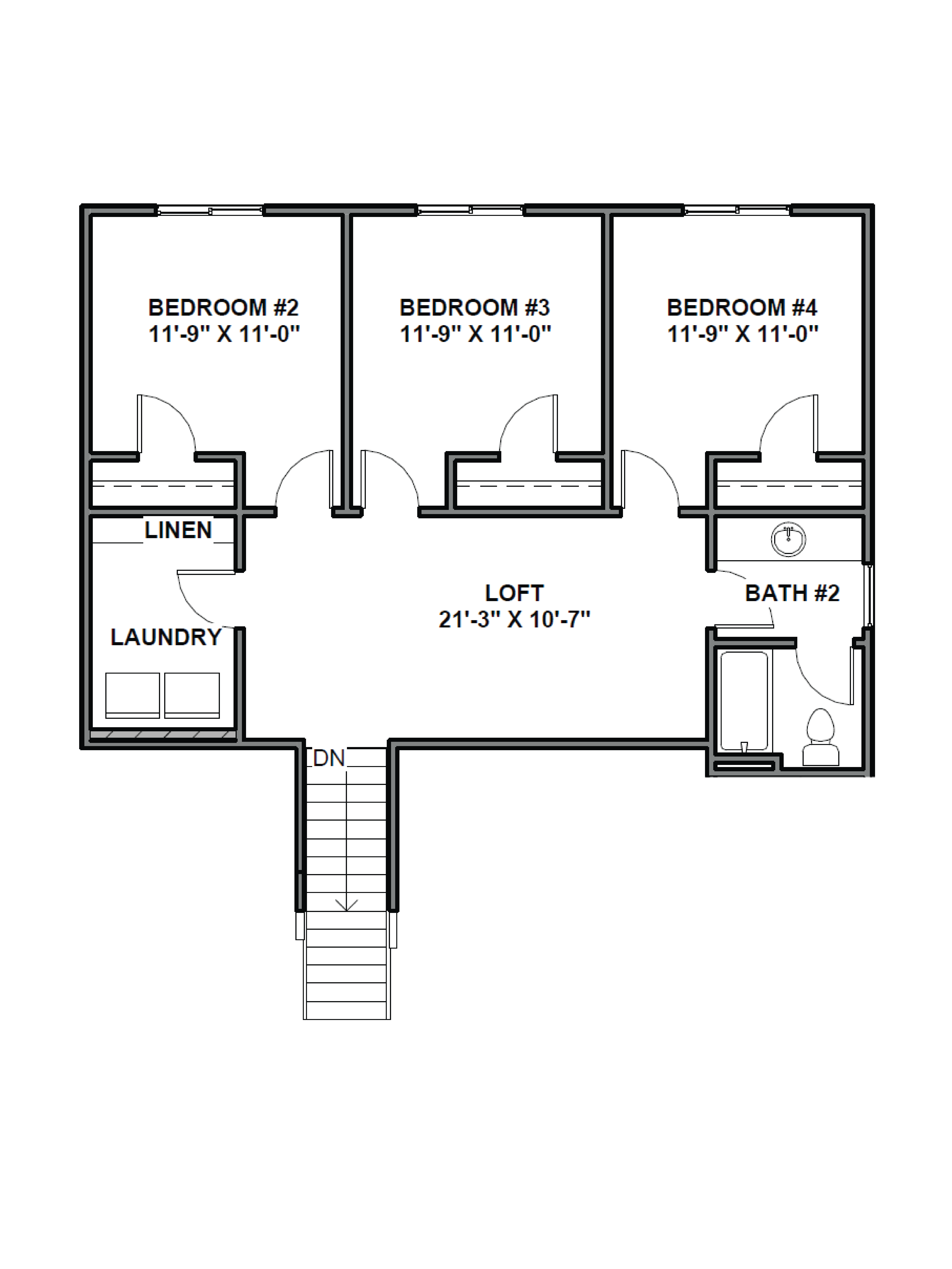 second floor of the kingsley plan in salem, utah