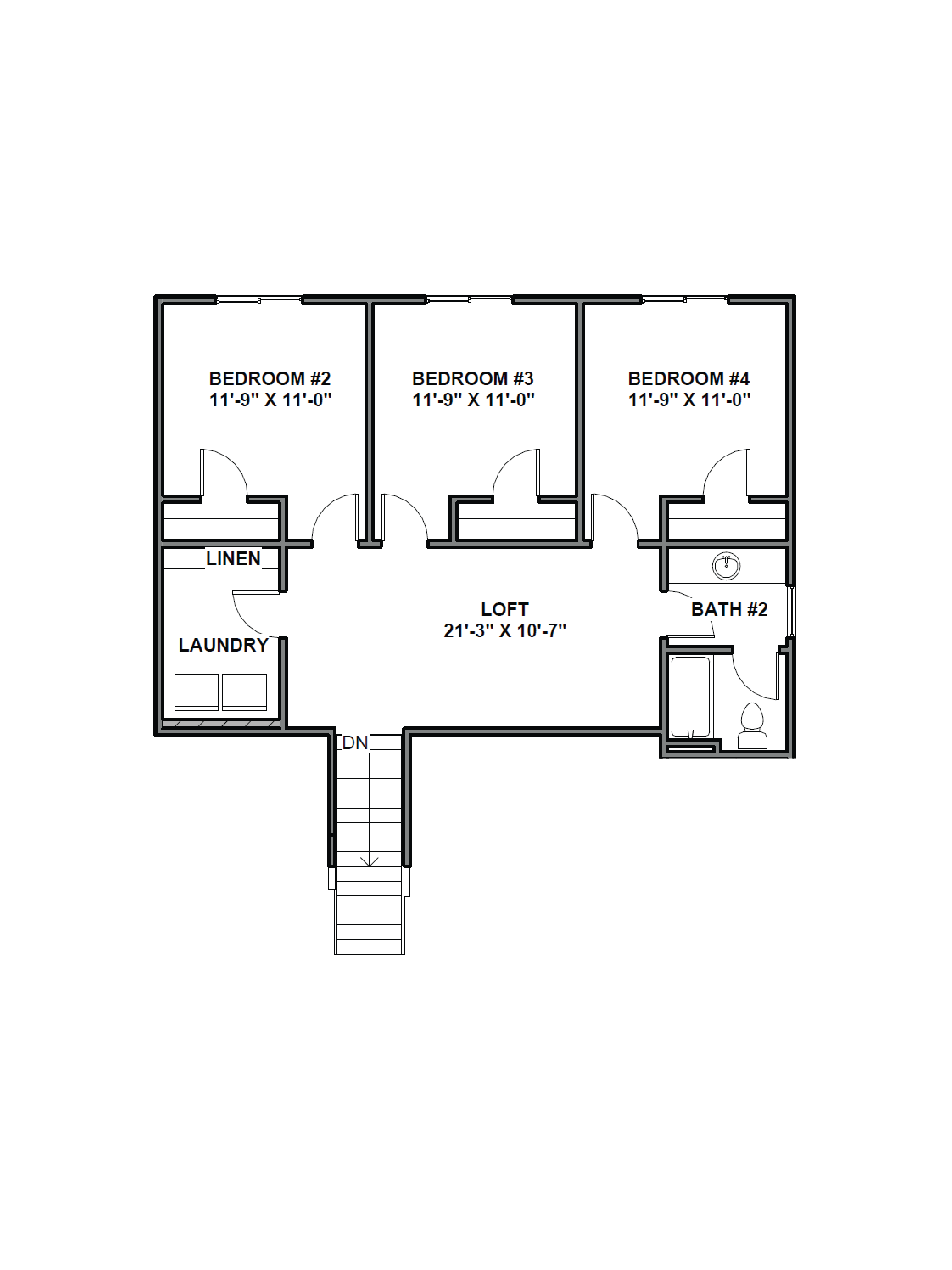 second floor of the kingsley plan in salem, utah