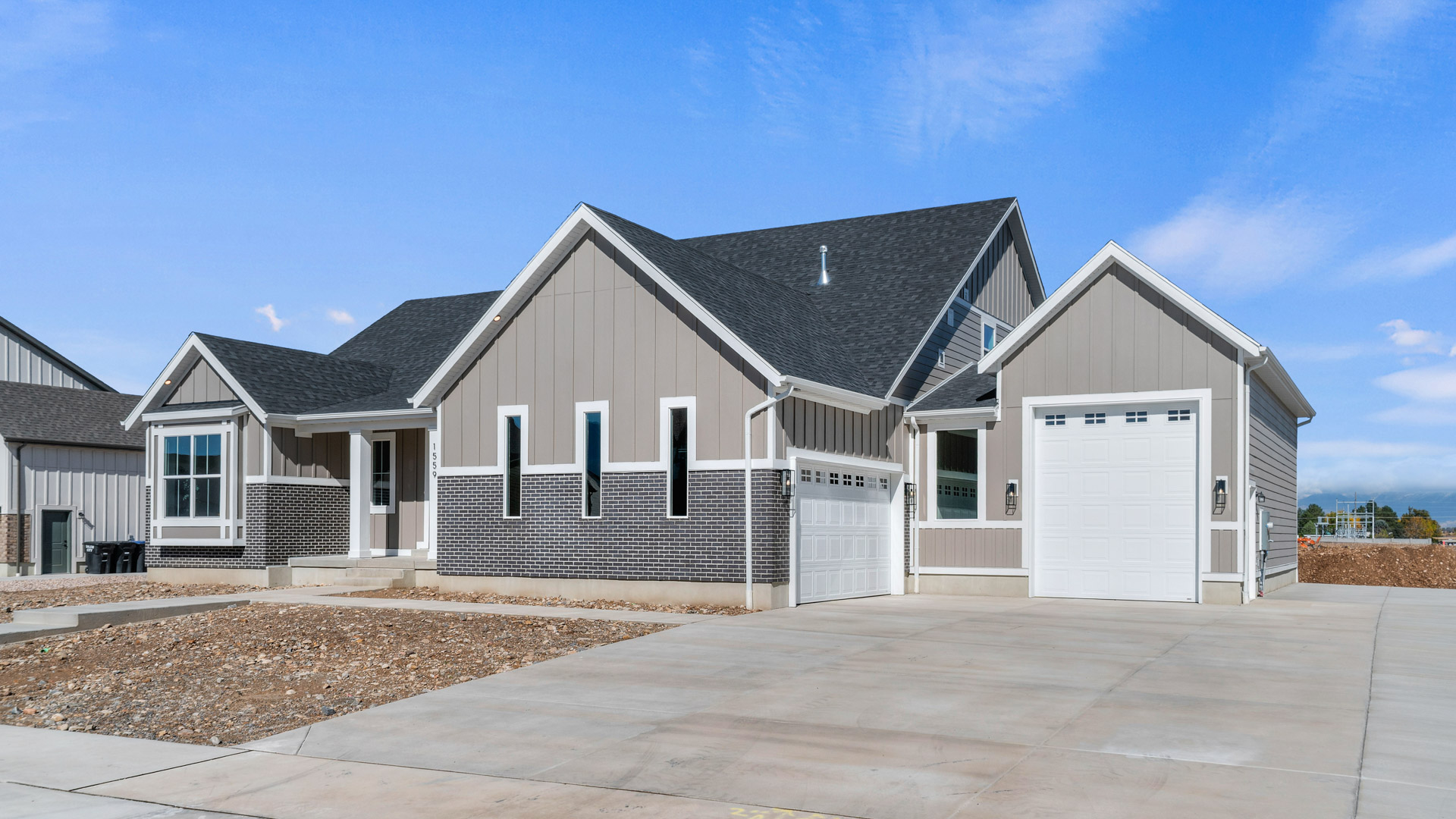Kingsley farmhouse elevation.