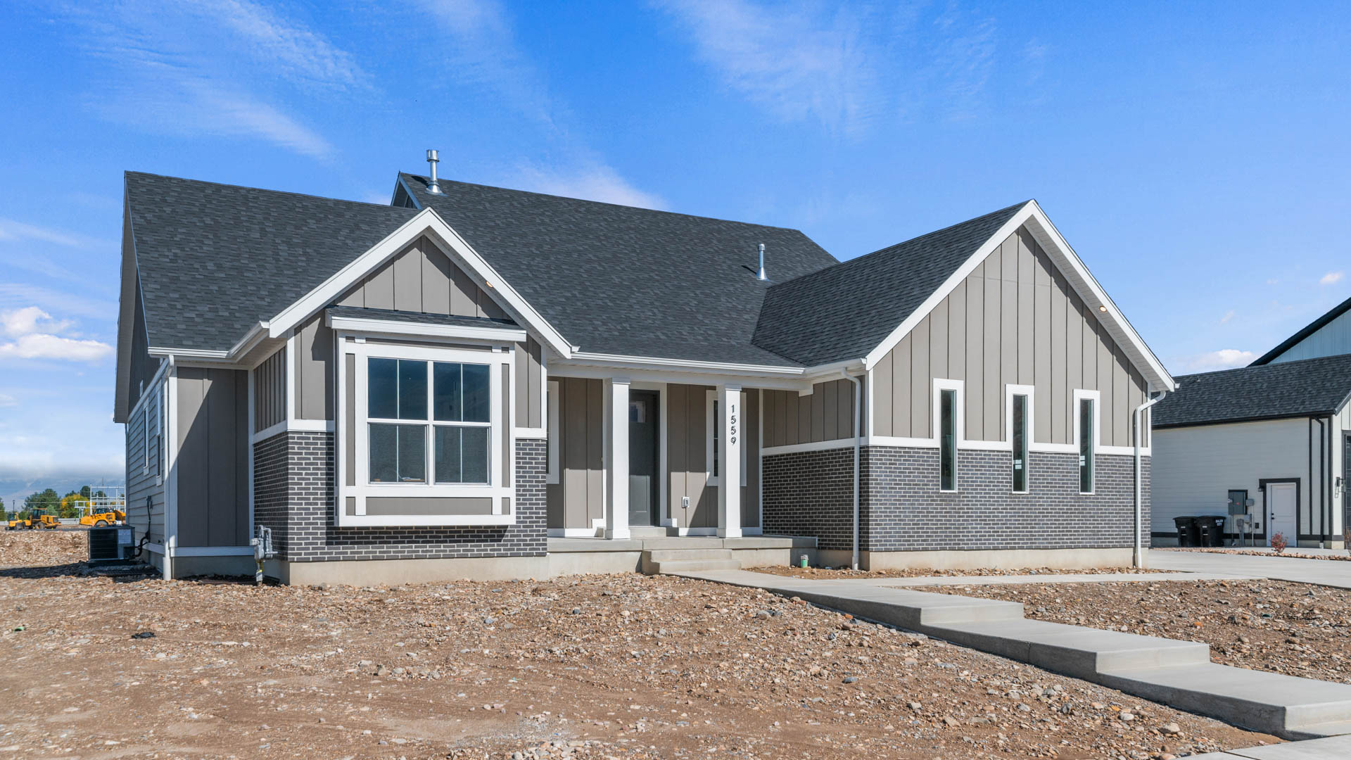 Kingsley farmhouse elevation.