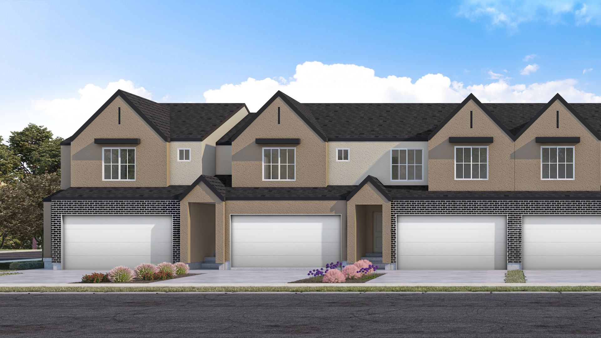 Rendering exterior of Oakridge Scandinavian in Salem, Utah.