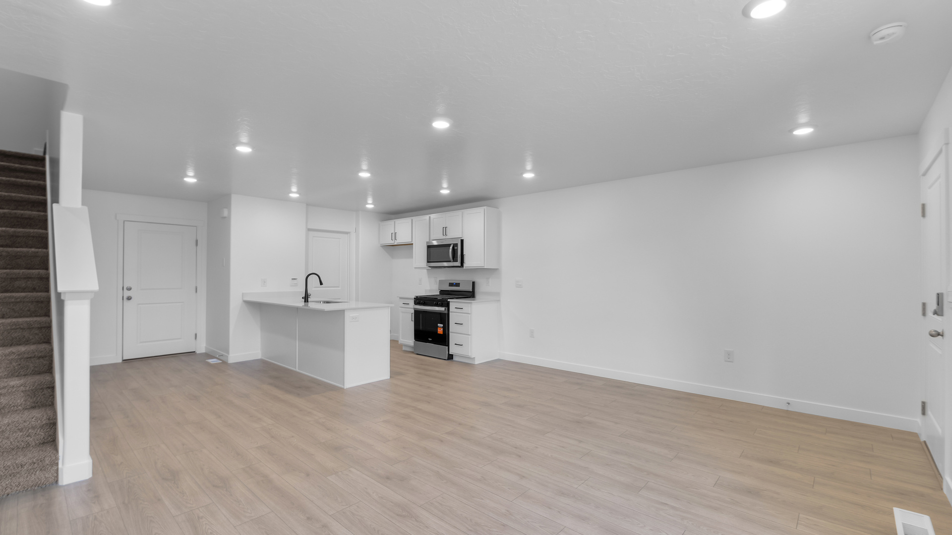 Main living space with large window