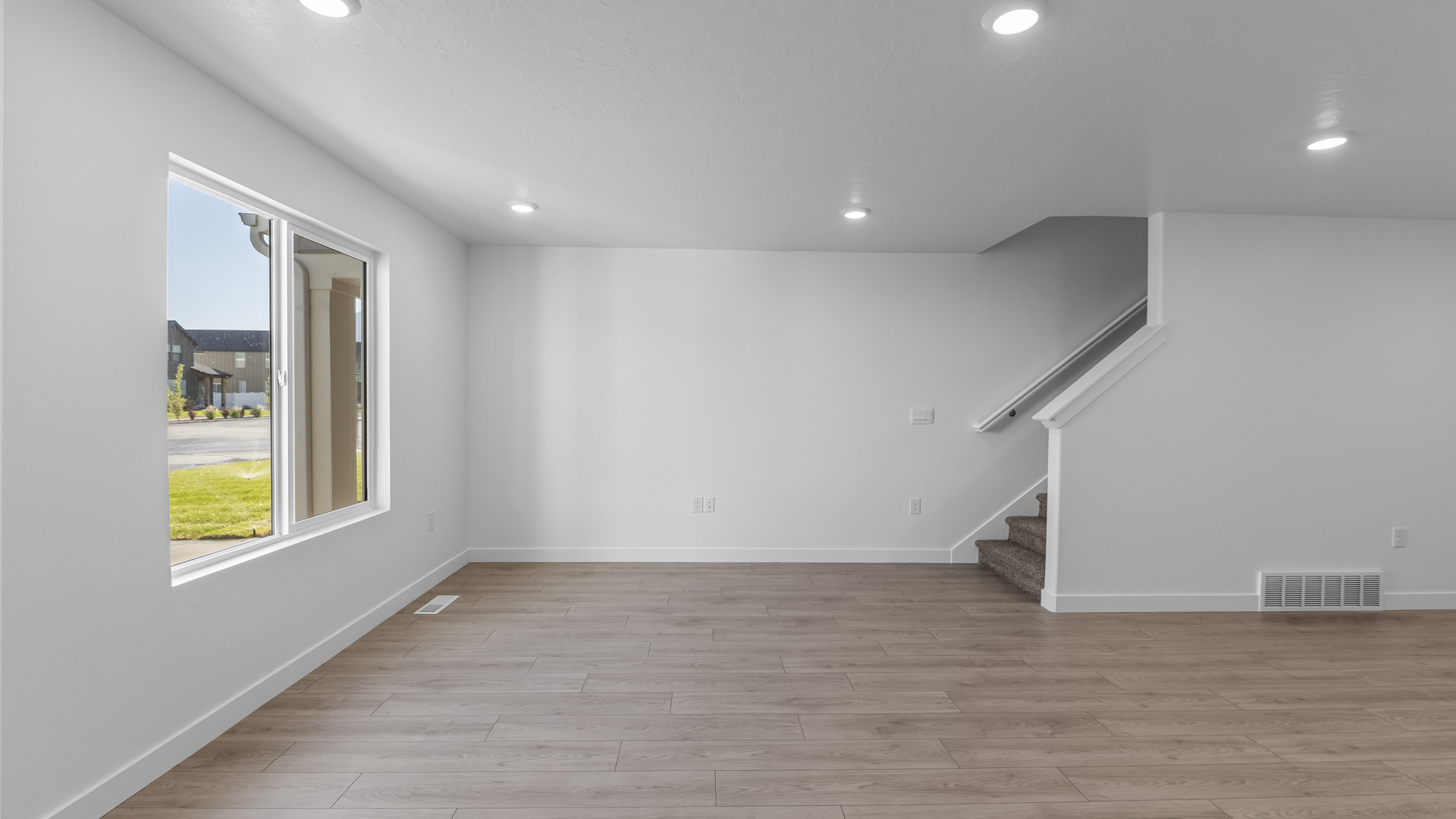 Main living space with large window