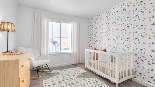Bedroom with large picture window