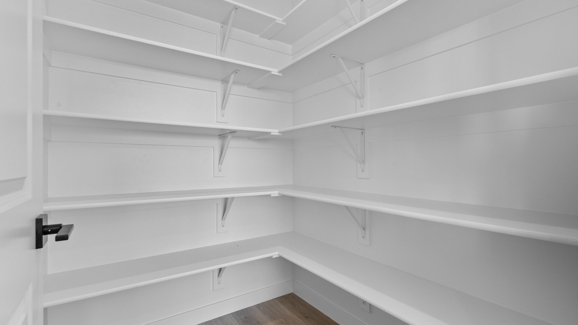 Spacious walk-in pantry.