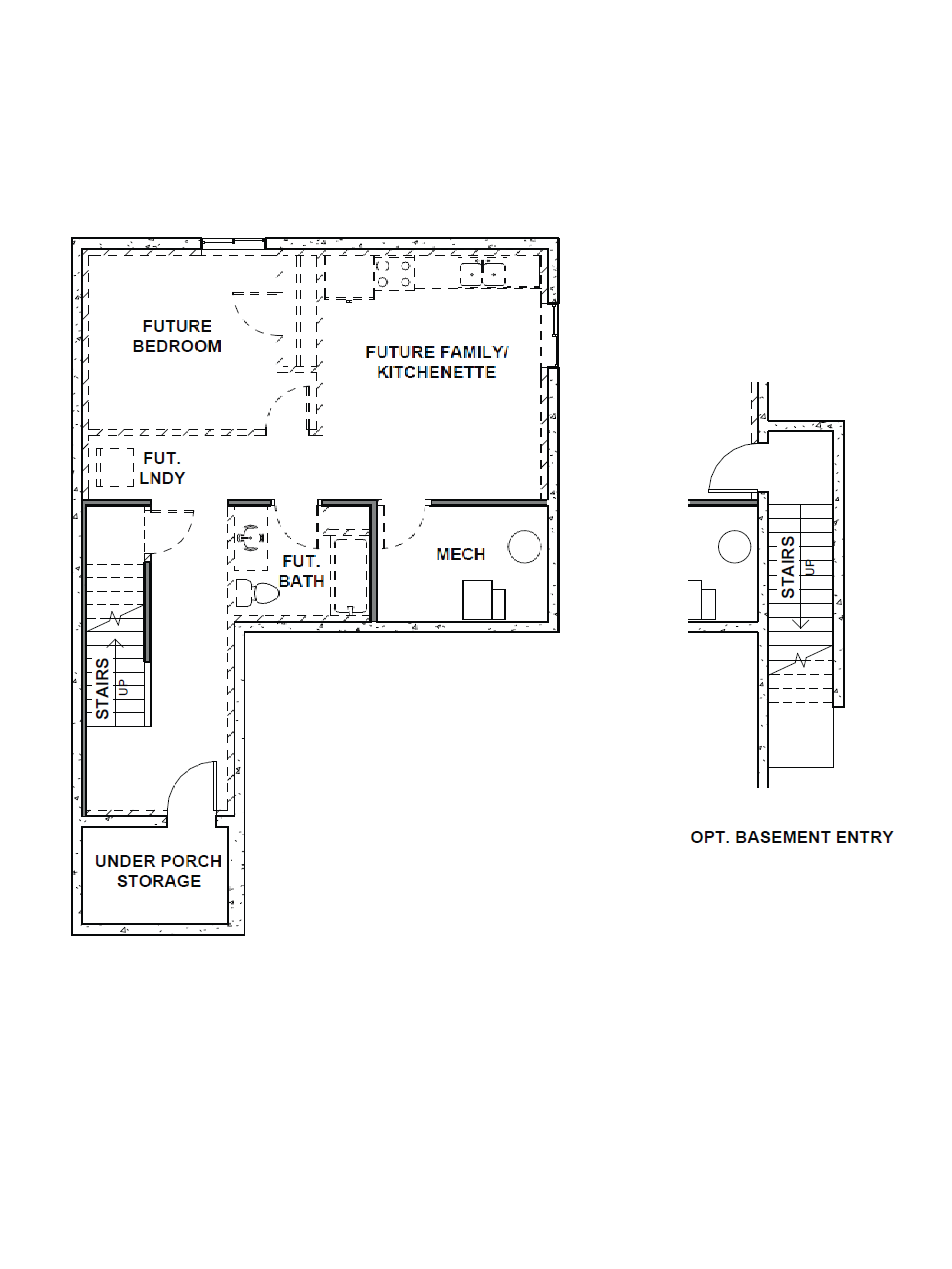 Basement level in our beechwood plan in lehi, utah