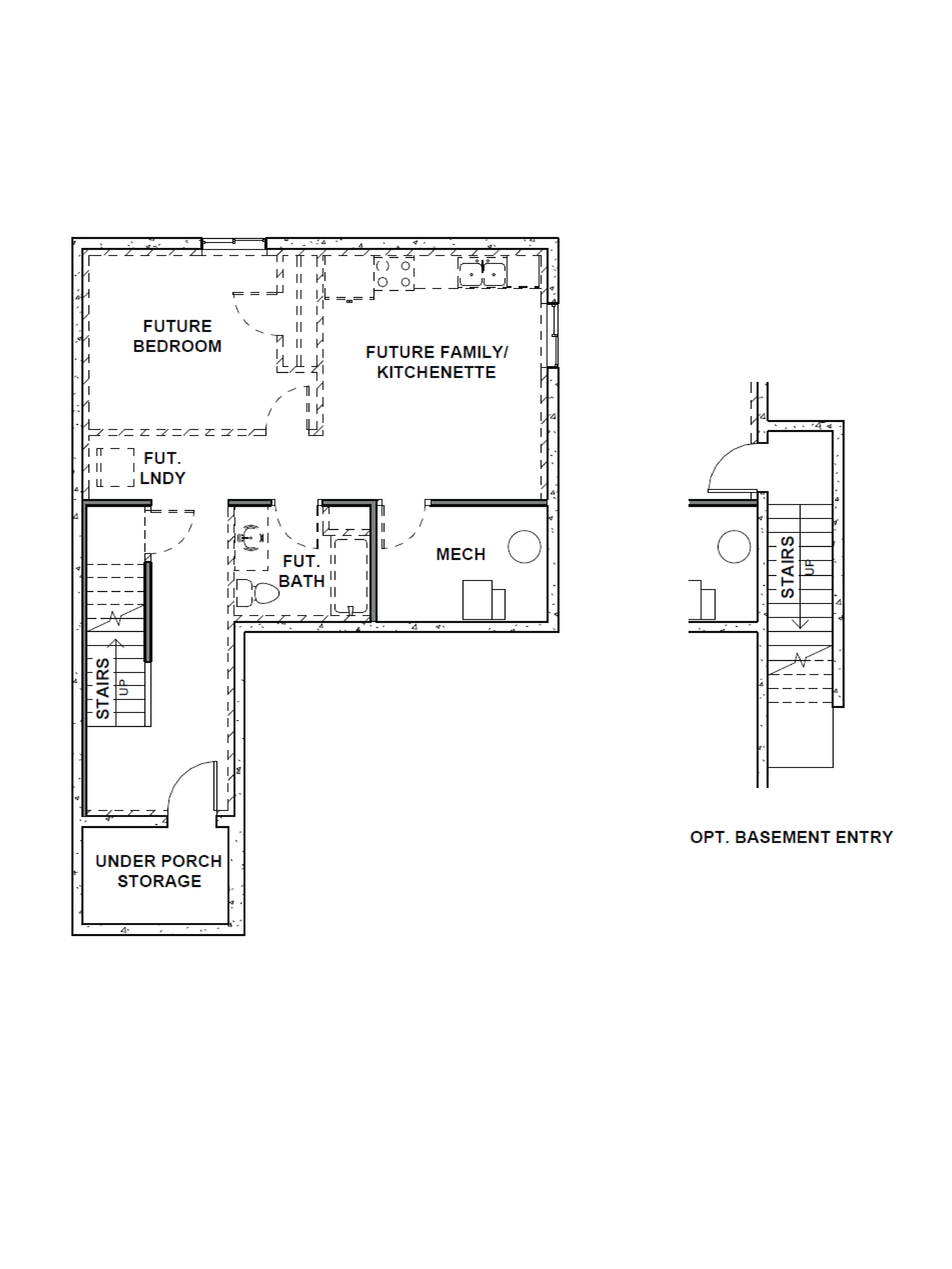 Basement level in our beechwood plan in lehi, utah
