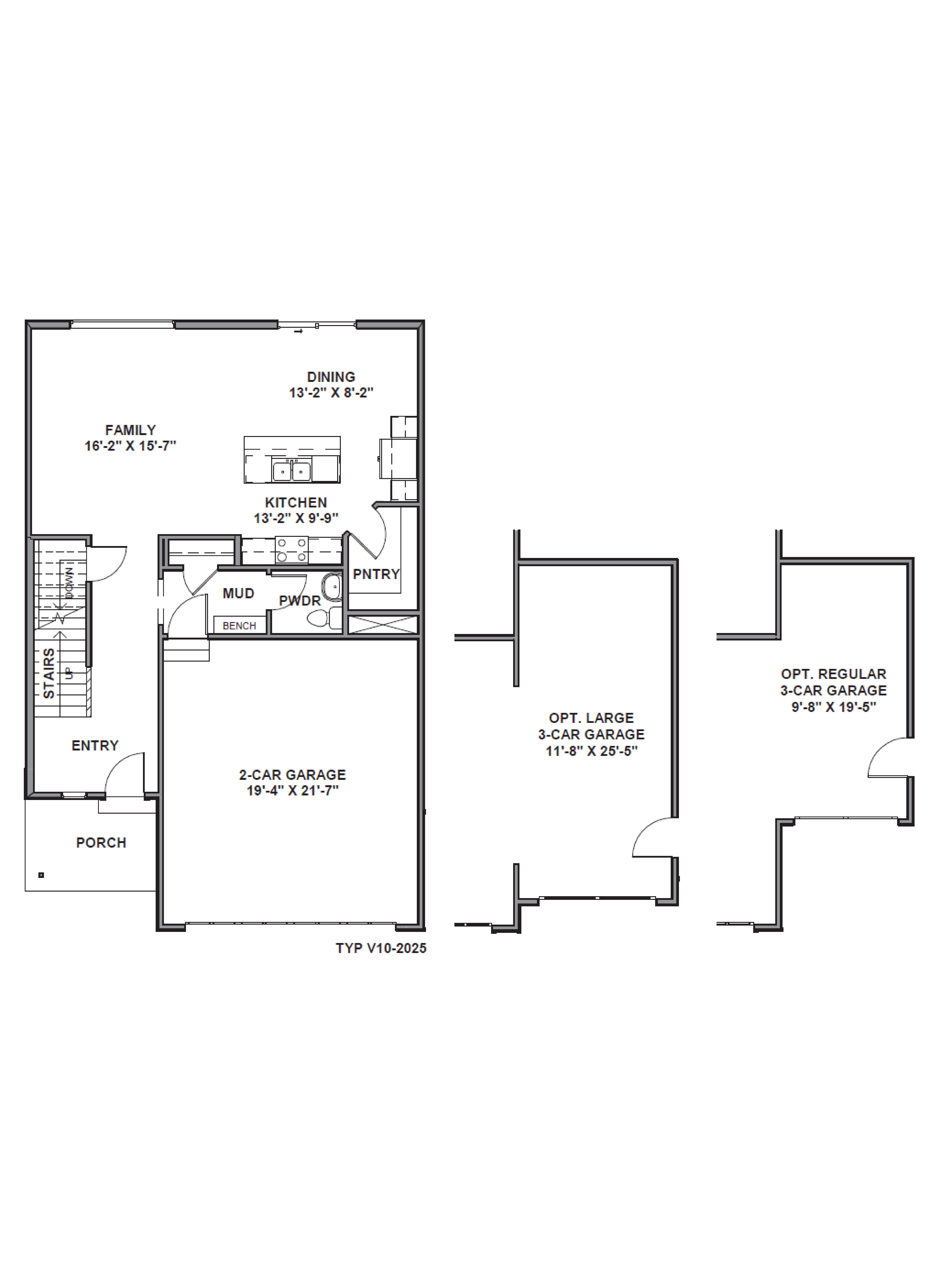 Main floor of Beechwood floor plan