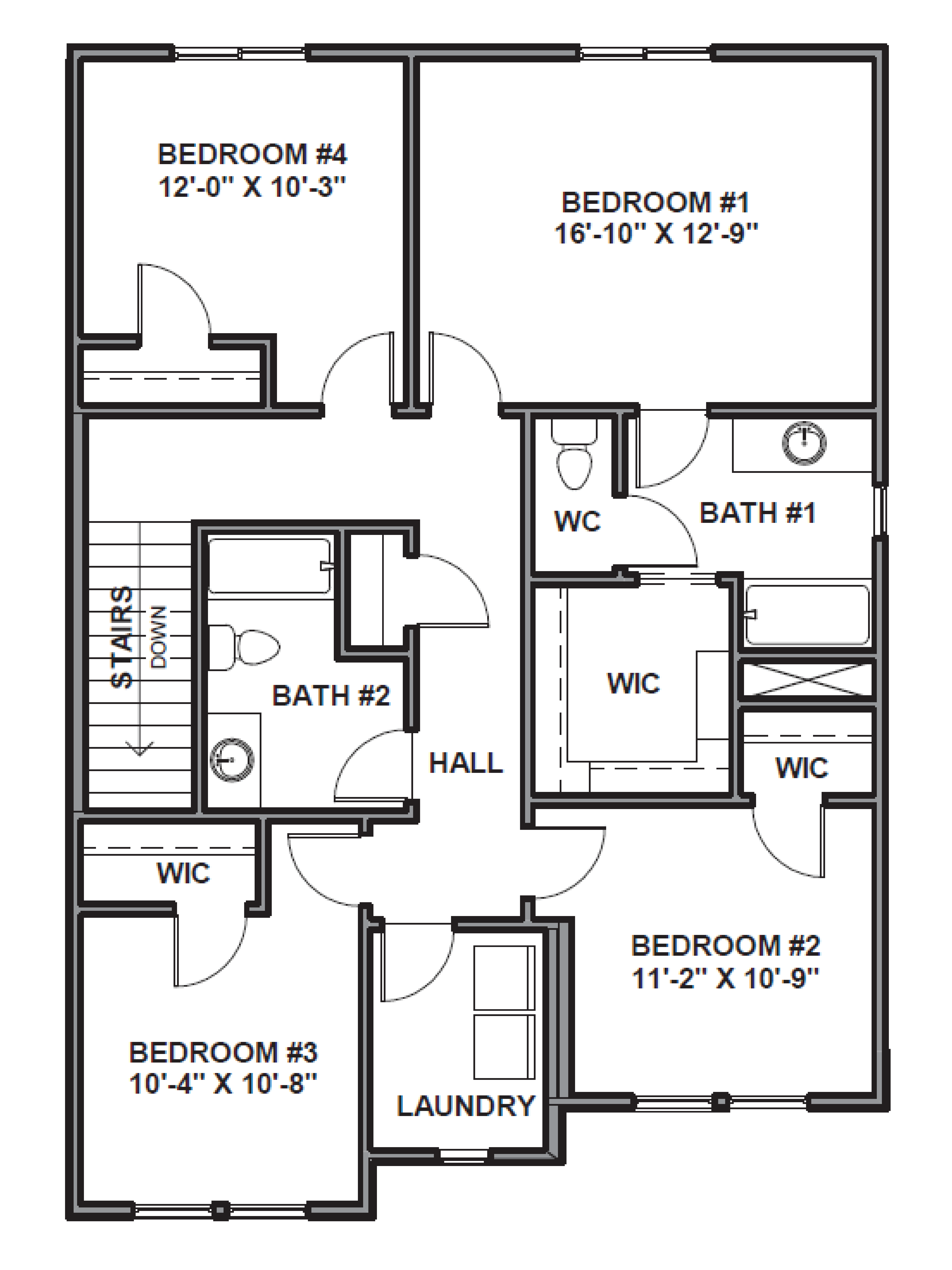 Second floor of Beechwood floor plan