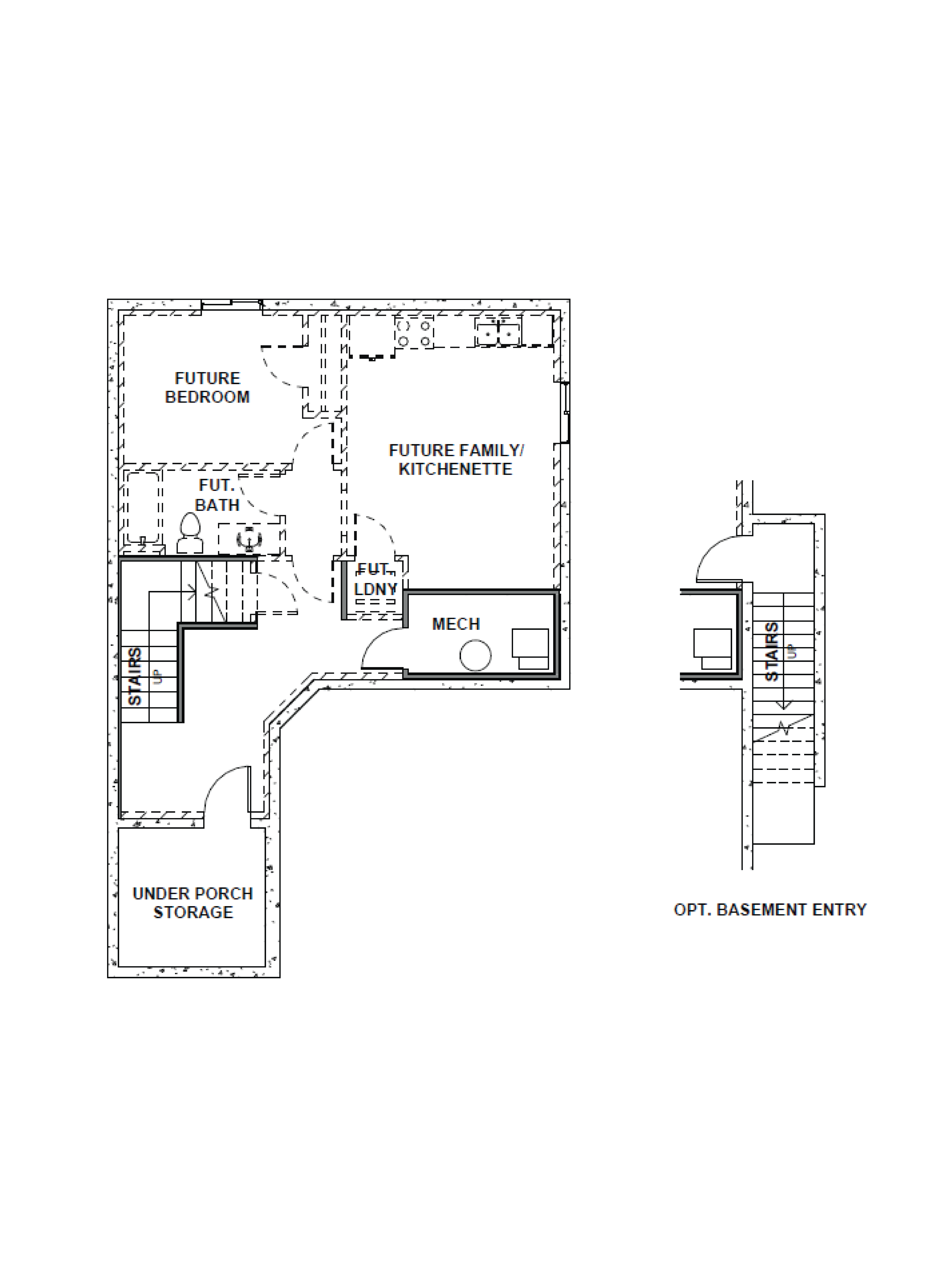 Basement level with plumbing, but unfinished in lehi, utah