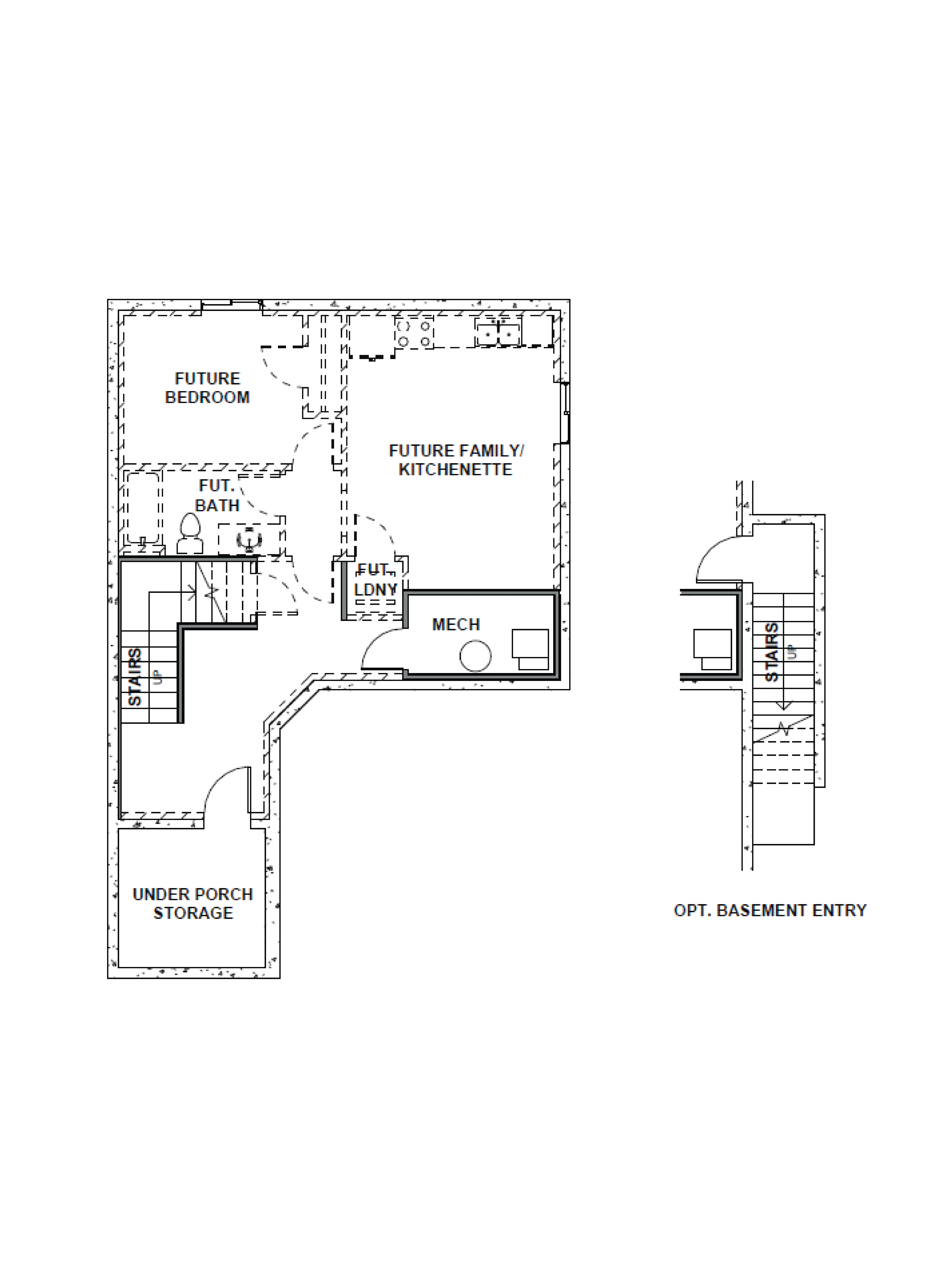 Basement level with plumbing, but unfinished in lehi, utah