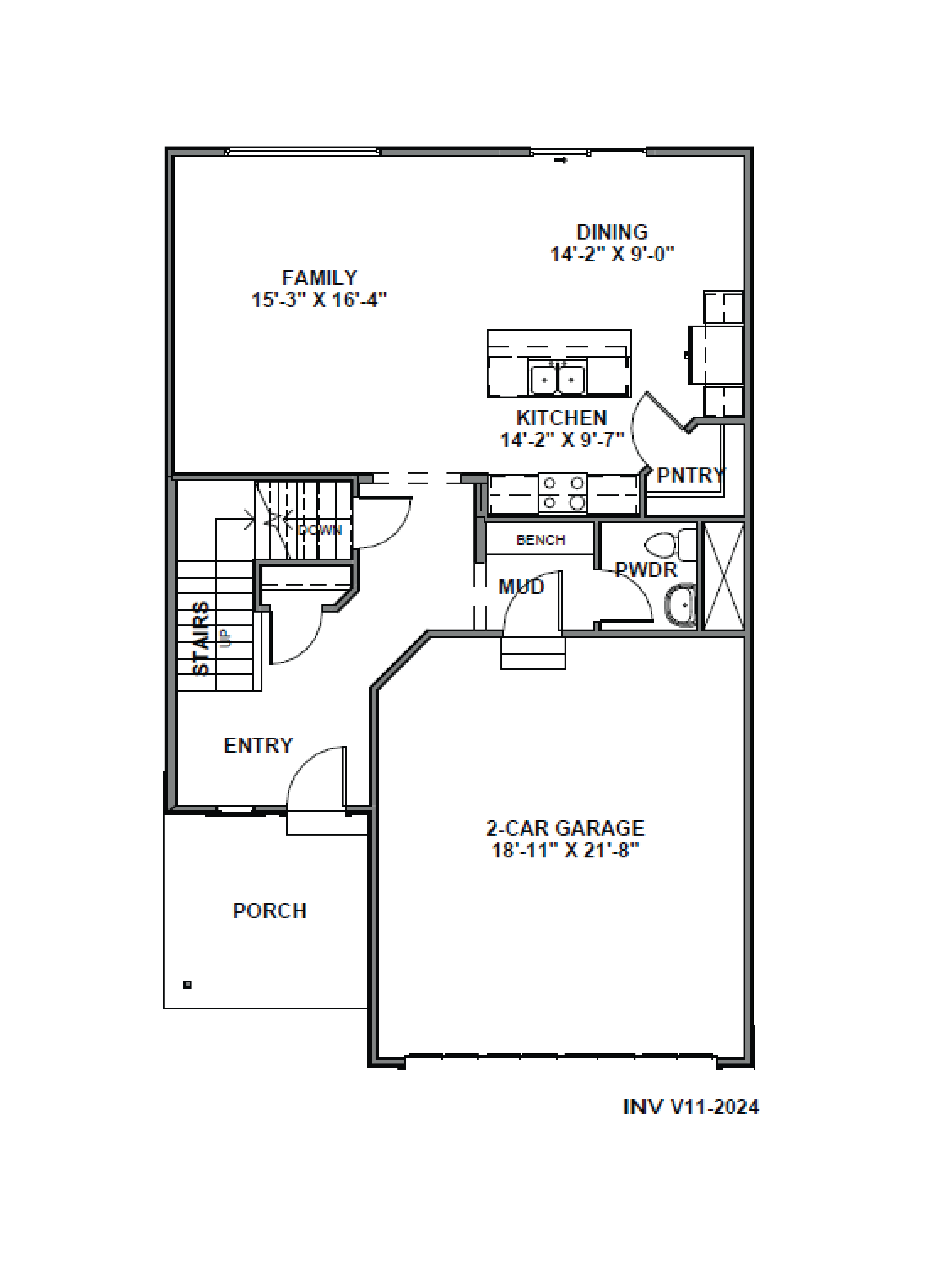 Main floor featuring open living space and a two-car garage in lehi, utah