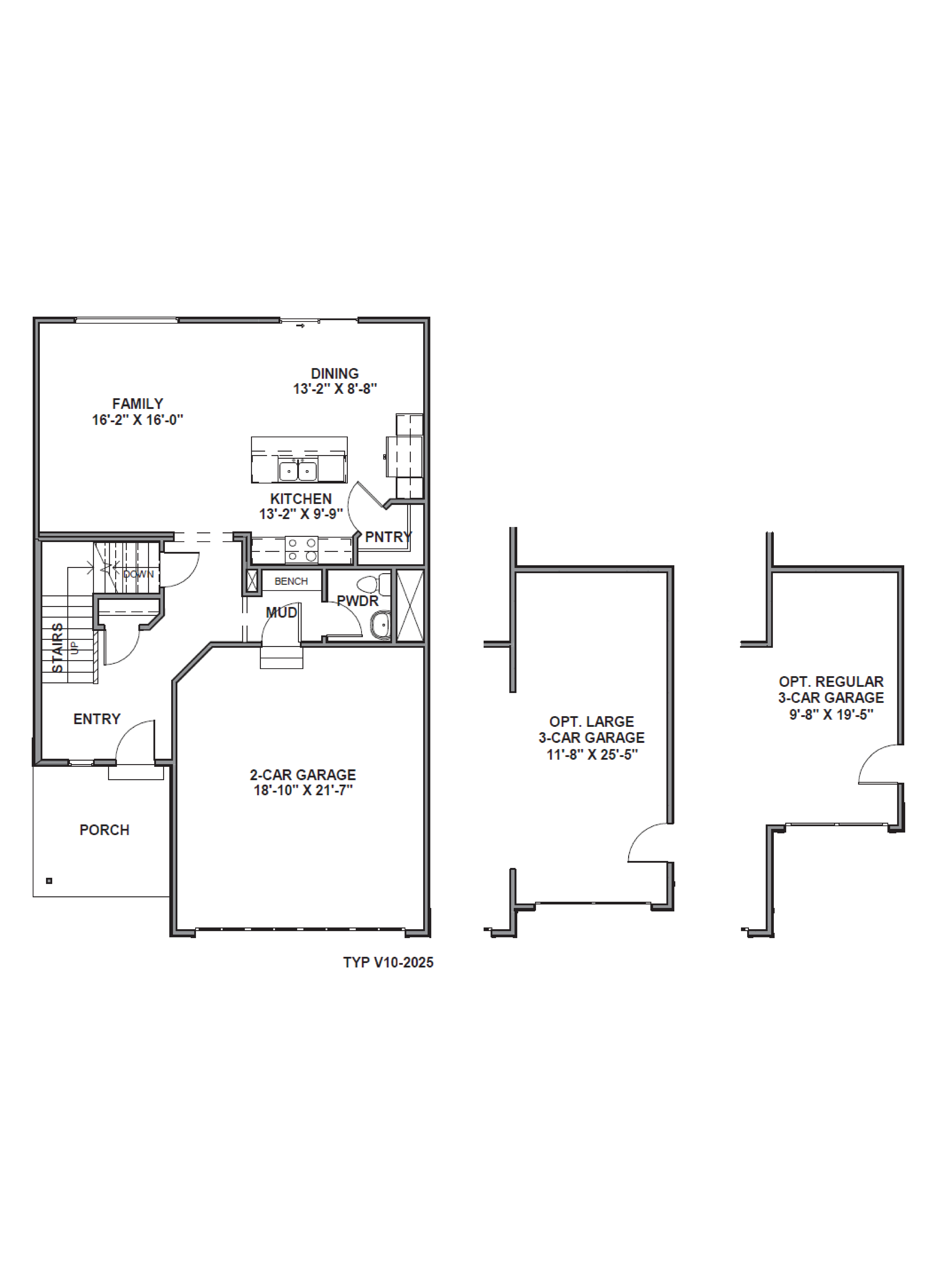 Main floor featuring open living space and a two-car garage in lehi, utah